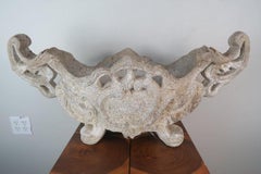 19th Century Hand-Carved Italian Stone Jardinaire in Roman Style