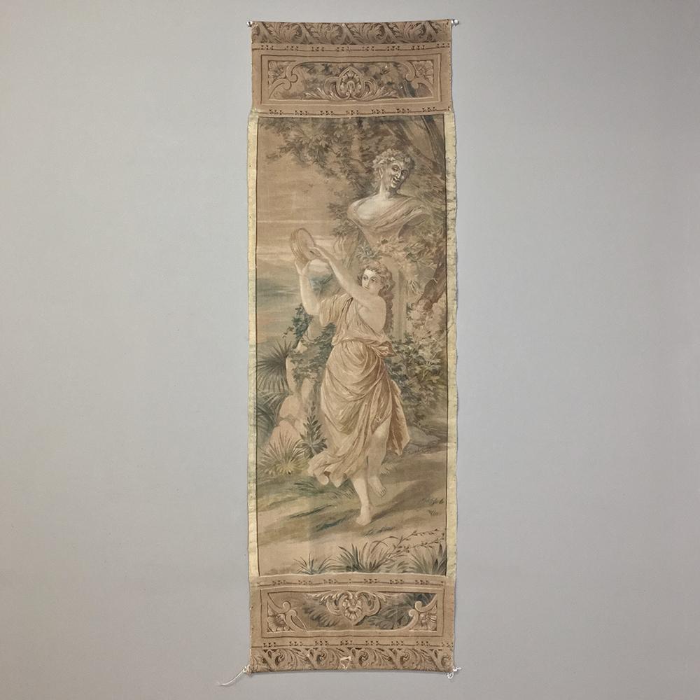 Hand-Painted 19th Century Italian Sucre de Herb Tapestry For Sale