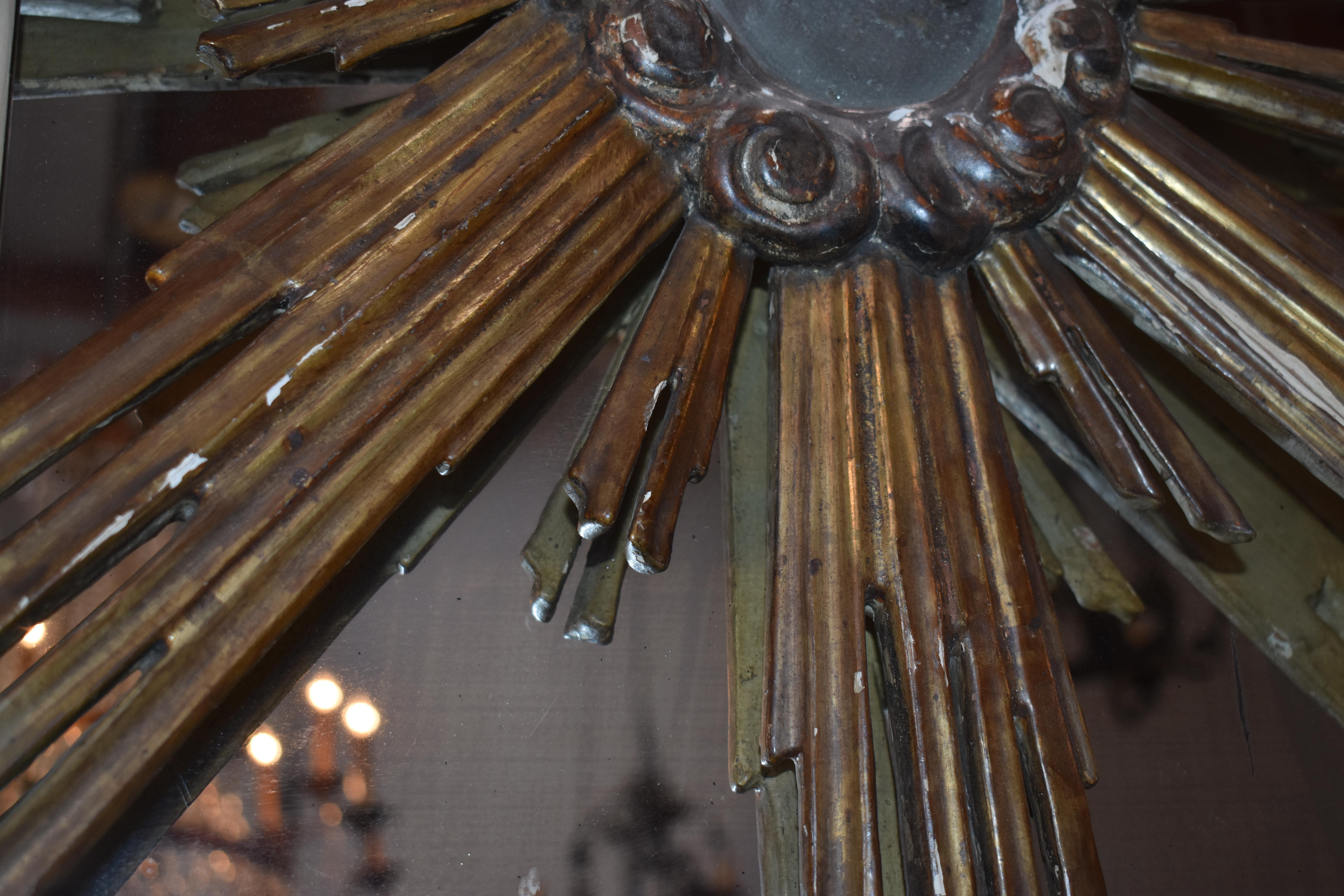 19th Century Italian Sunburst Mirror For Sale 1
