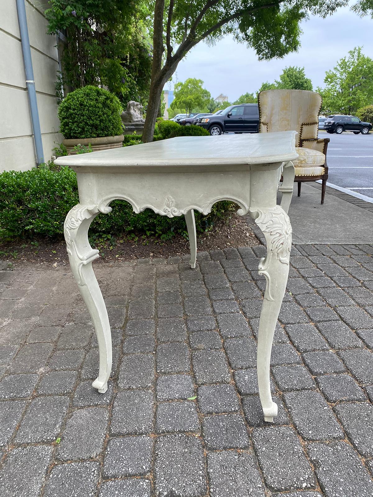19th Century Italian Table, Custom Painted Finish, Labeled 'Made in Italy' In Good Condition In Atlanta, GA