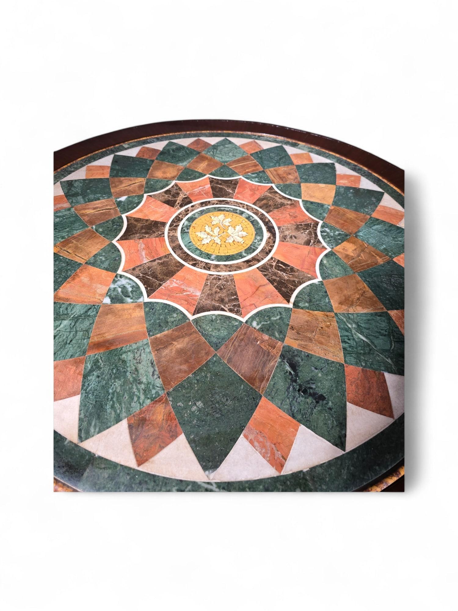 19th Century Italian Table from Naples with Hardstone Top For Sale 5