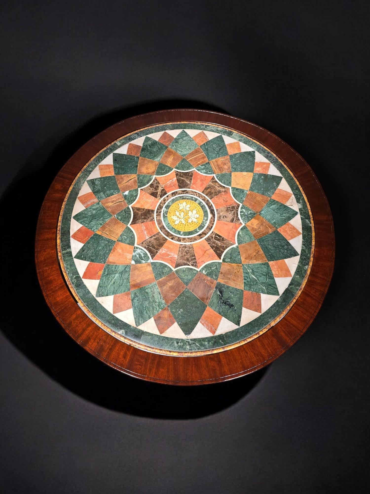 19th Century Italian Table from Naples with Hardstone Top For Sale 6
