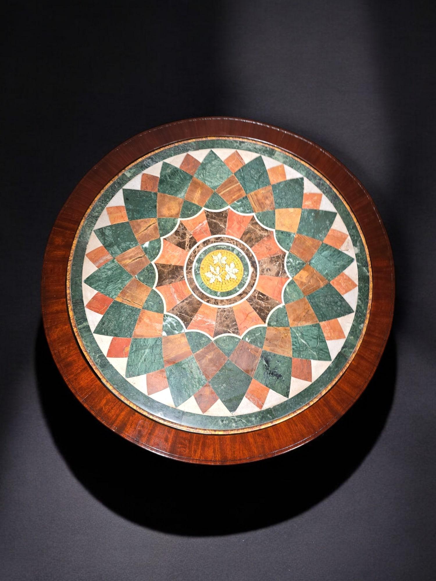 19th Century Italian Table from Naples with Hardstone Top For Sale 7
