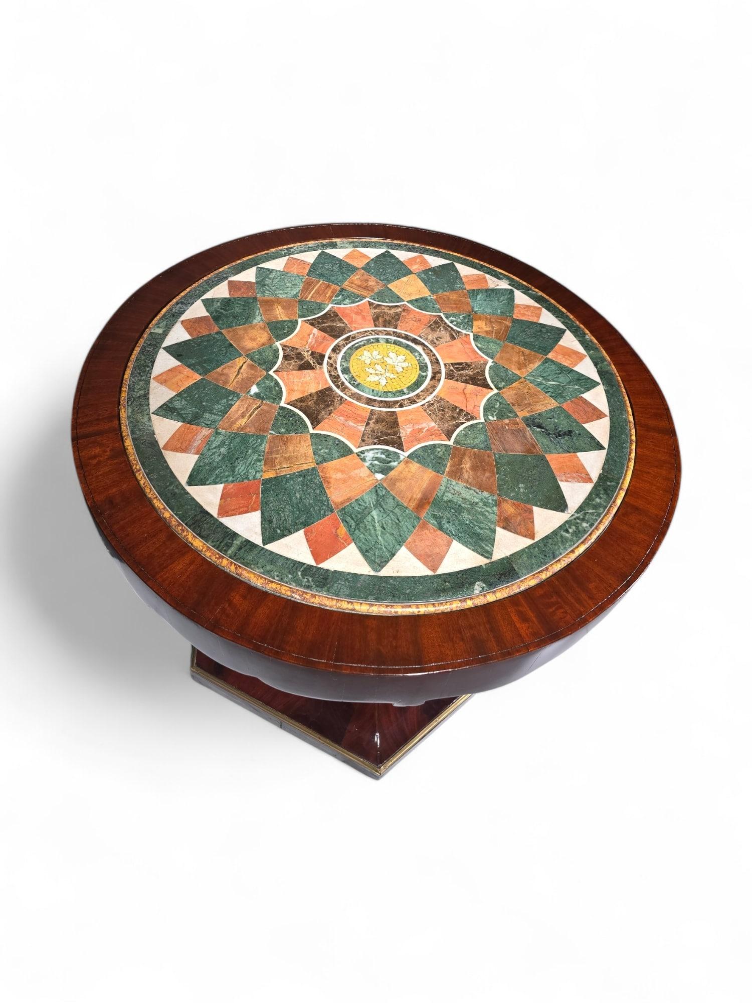 19th Century Italian Table from Naples with Hardstone Top For Sale 1