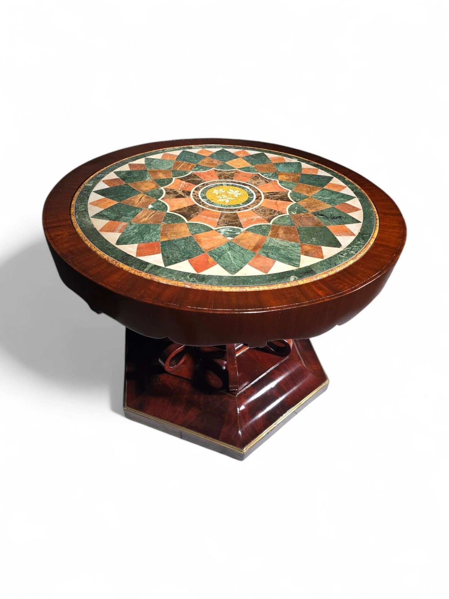 19th Century Italian Table from Naples with Hardstone Top For Sale 2