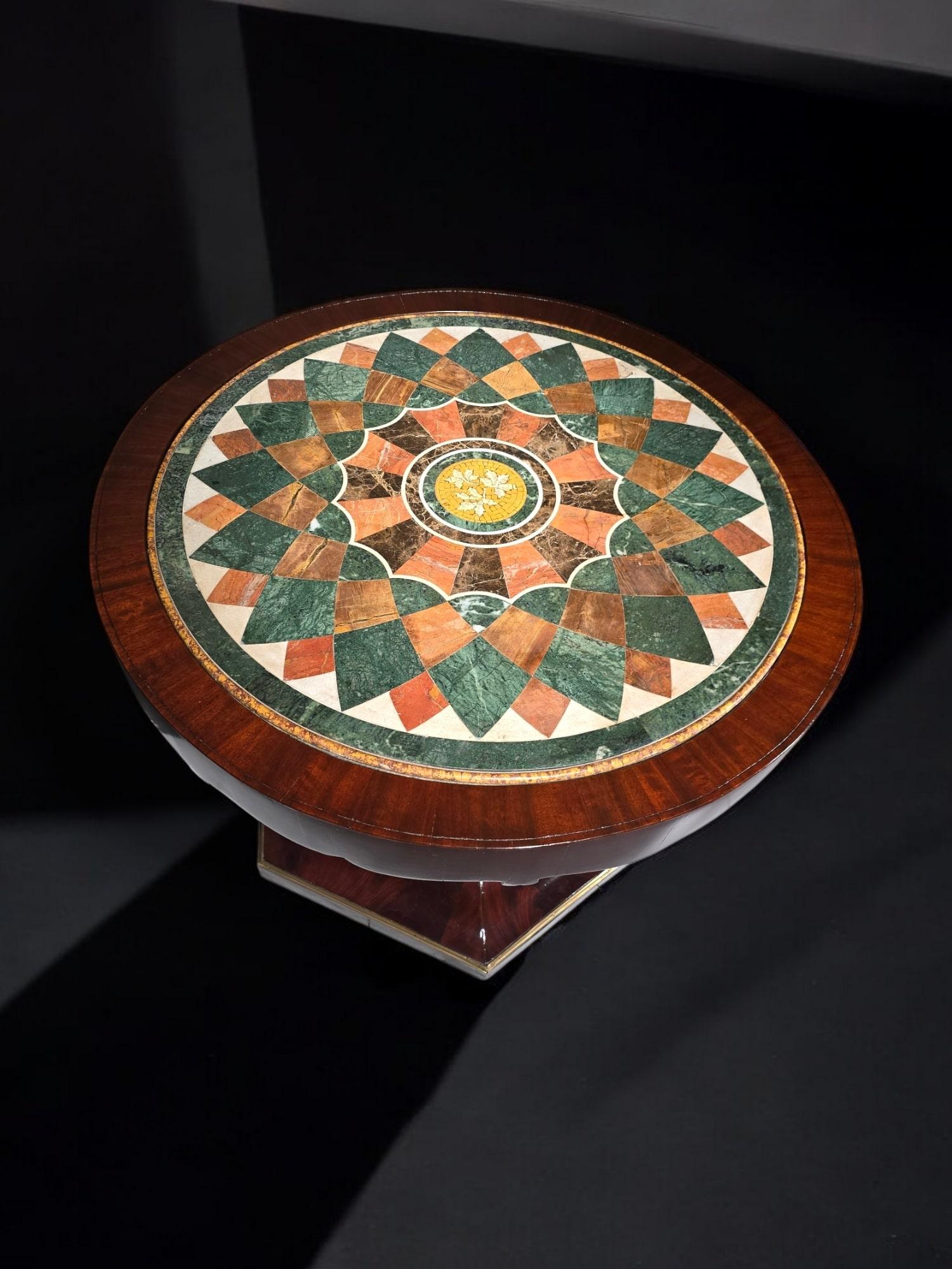 19th Century Italian Table from Naples with Hardstone Top For Sale 4