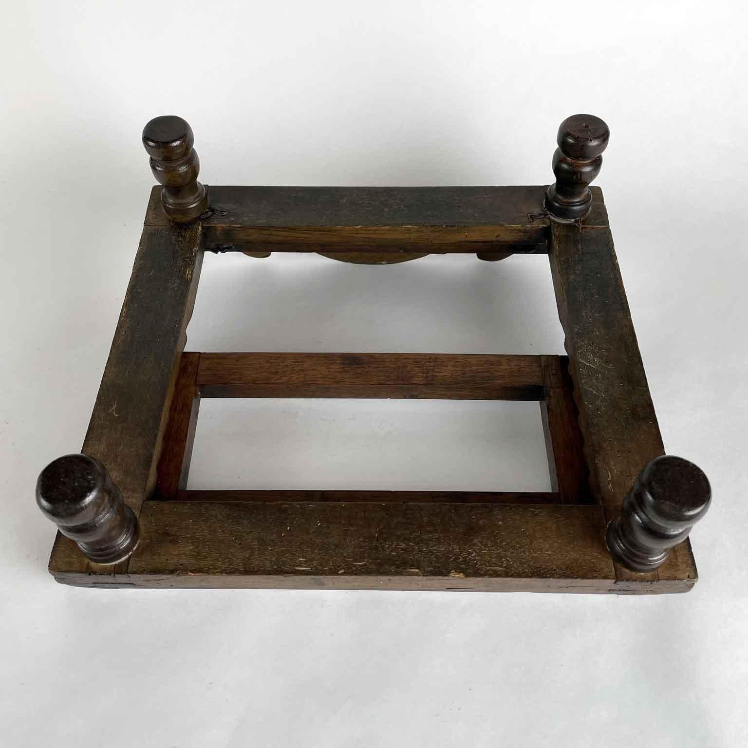 19th Century Italian Table Lectern Carved Walnut Bookstand 4