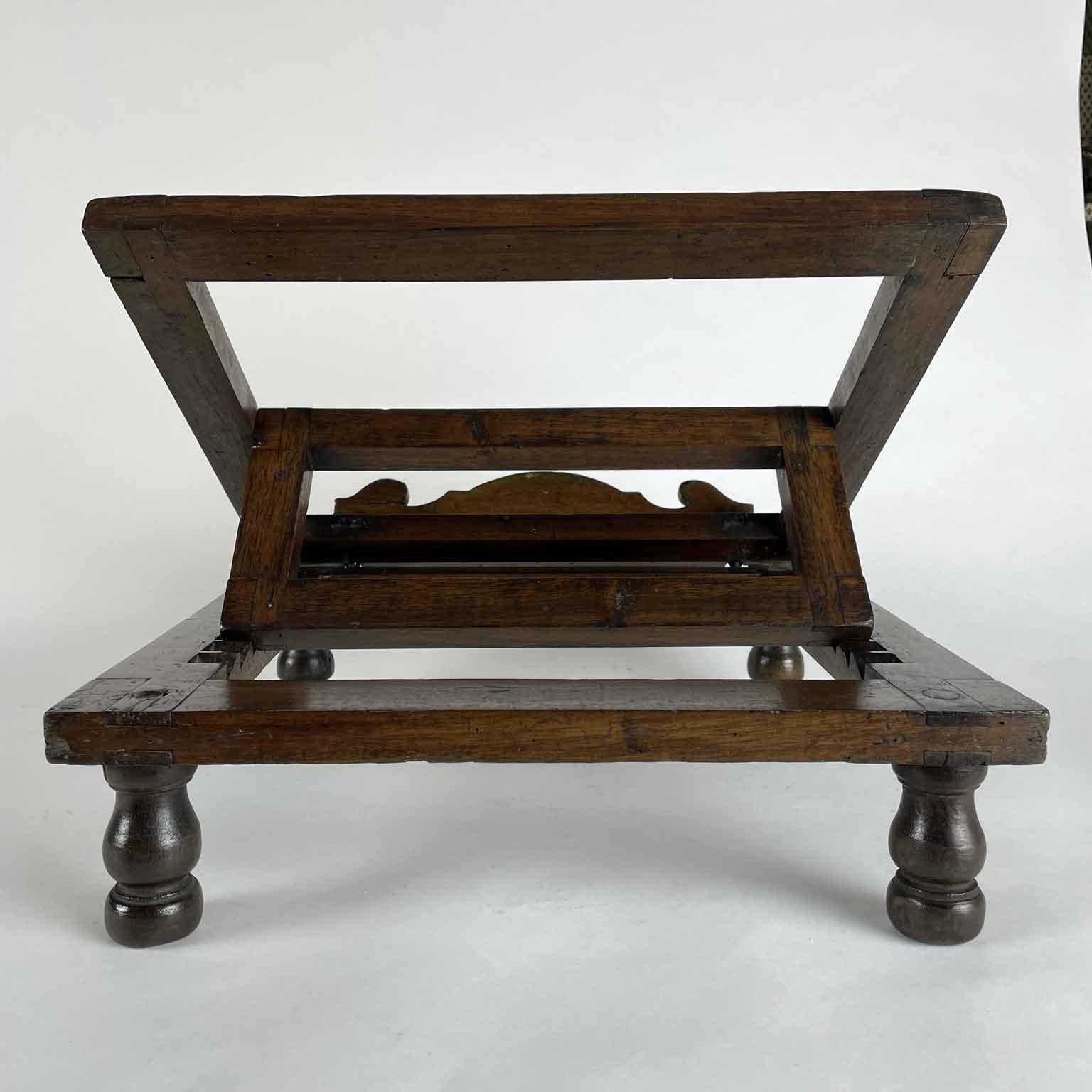 18th Century 19th Century Italian Table Lectern Carved Walnut Bookstand