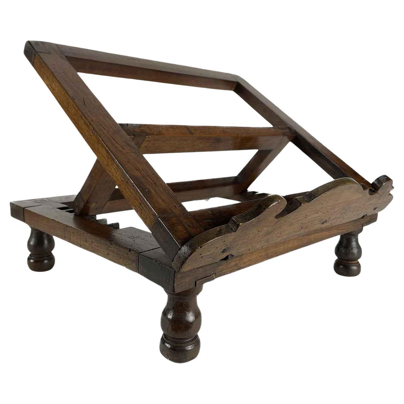19th Century Italian Table Lectern Carved Walnut Bookstand For Sale at ...