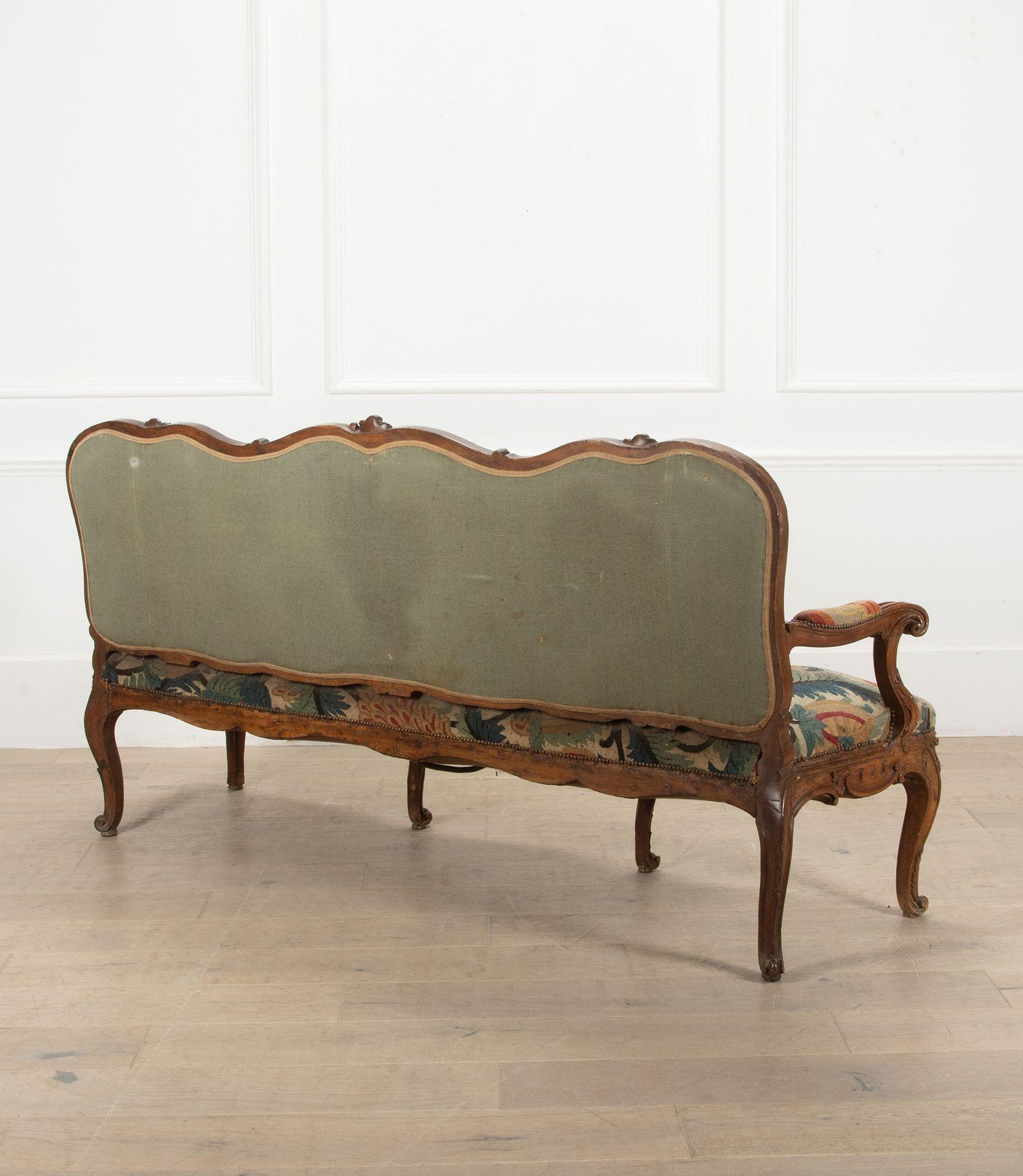 19th Century Italian Tapestry Upholstered Sofa In Good Condition For Sale In Gloucestershire, GB