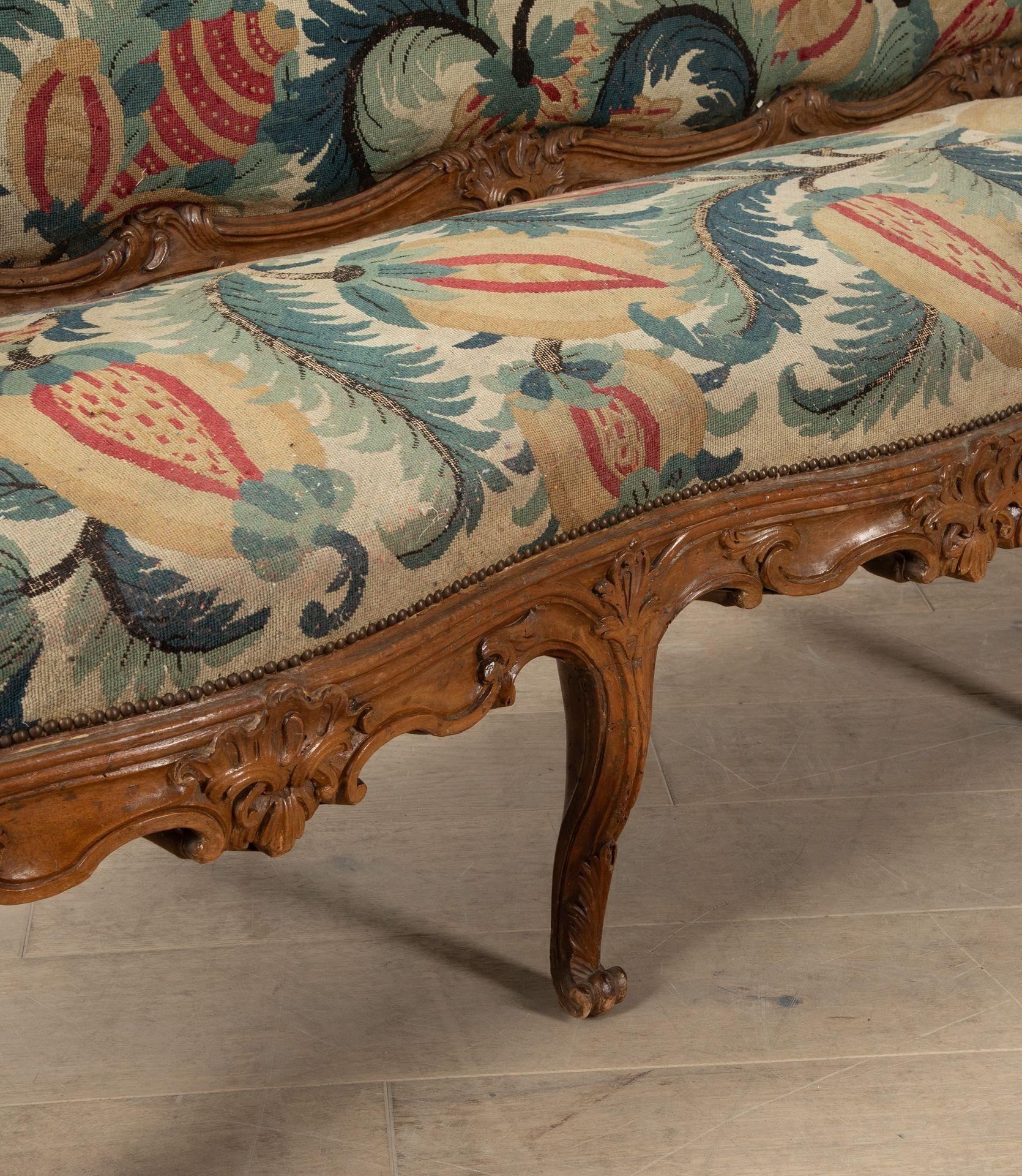 19th Century Italian Tapestry Upholstered Sofa For Sale 1