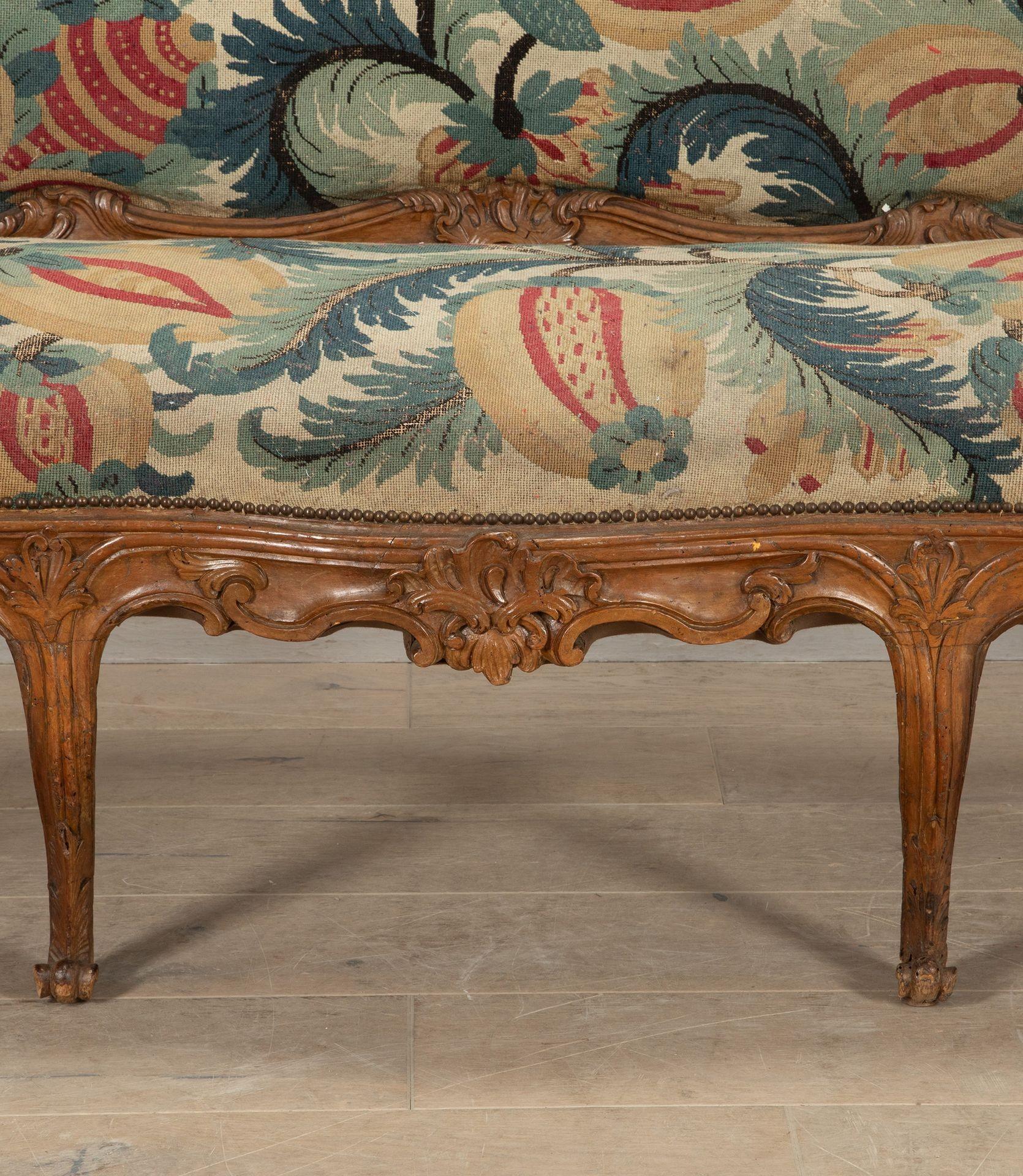 19th Century Italian Tapestry Upholstered Sofa For Sale 6