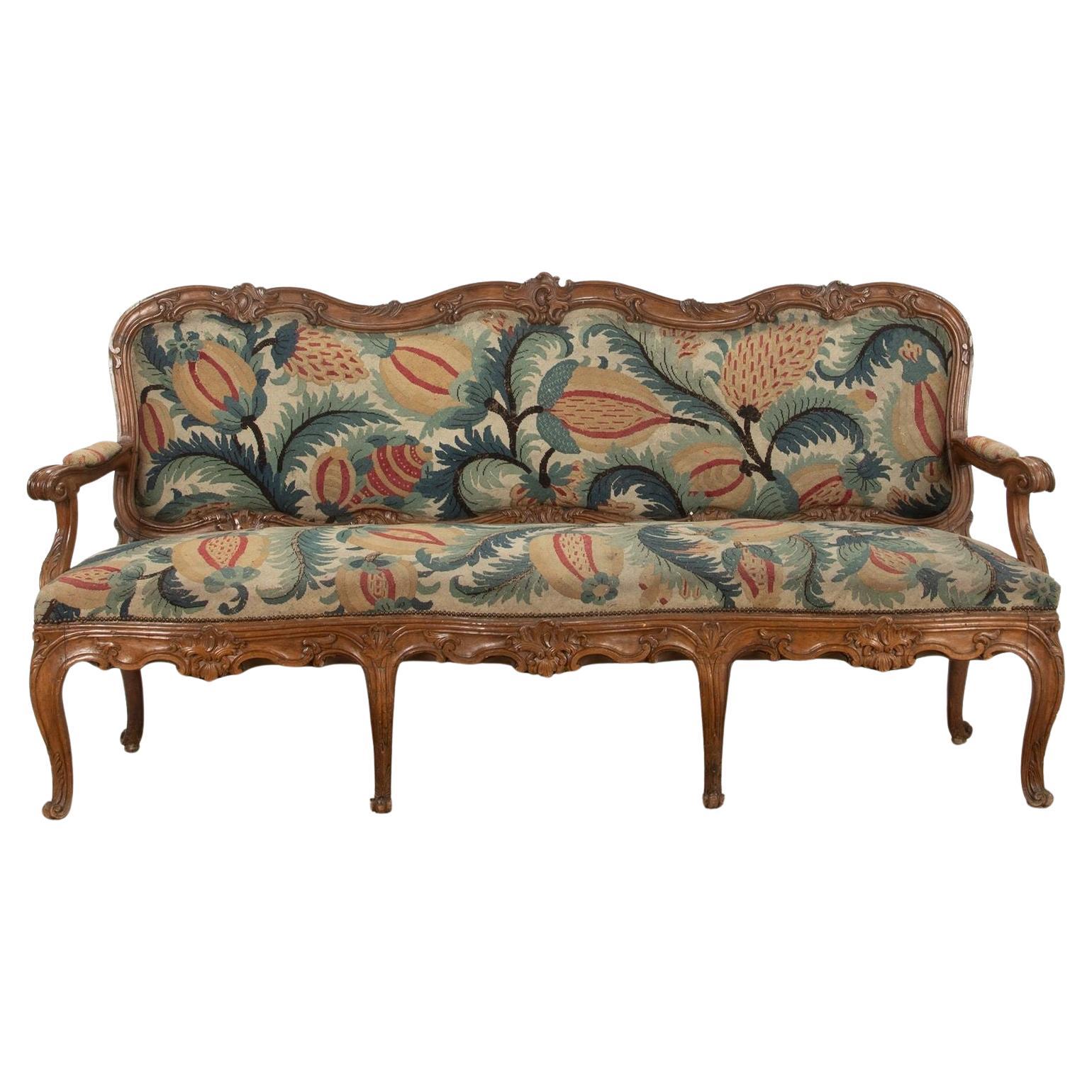 19th Century Italian Tapestry Upholstered Sofa