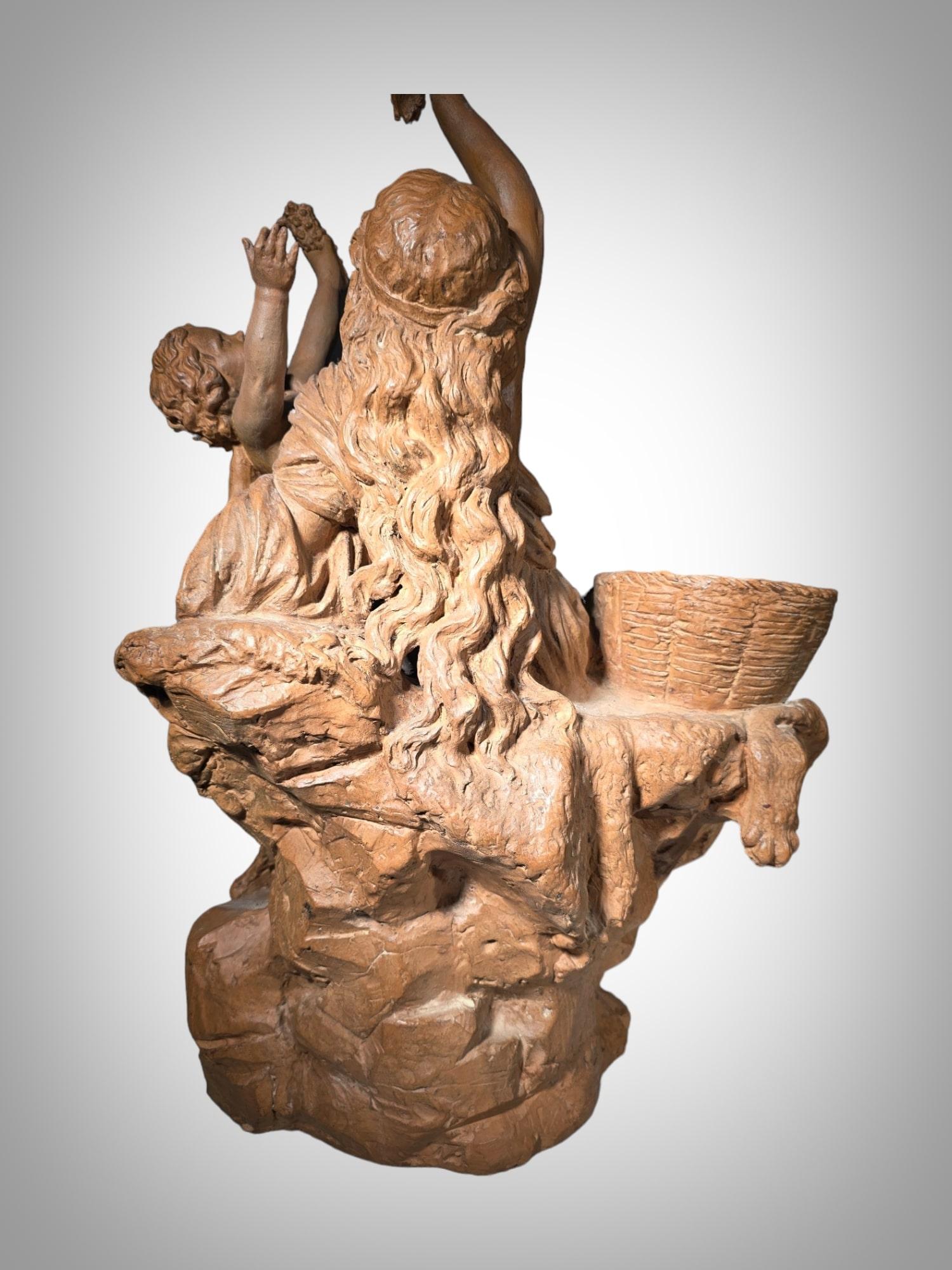 Terracotta Scultura in terracotta italiana del XIX secolo in vendita