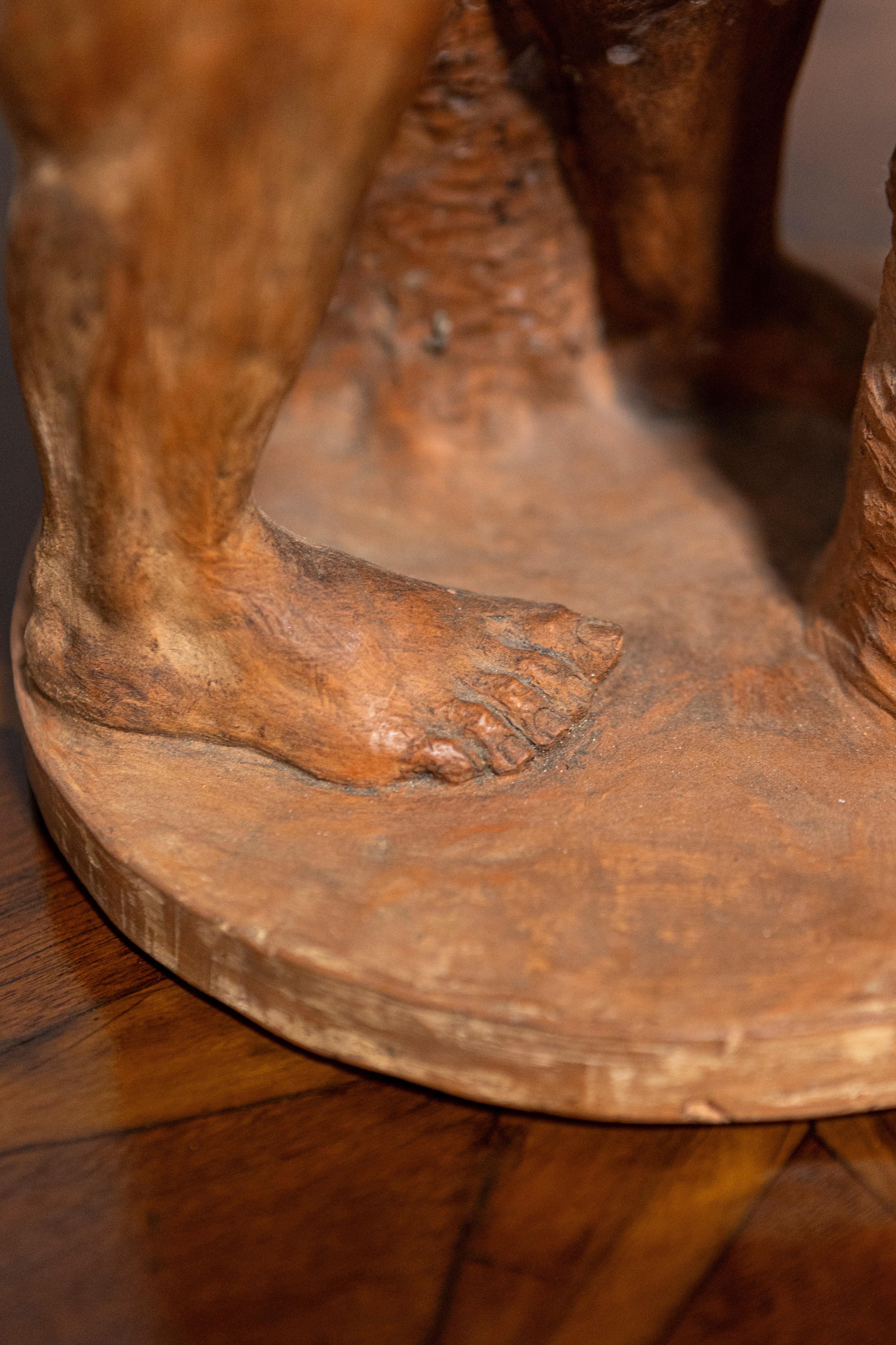 19th Century Italian Terracotta Statuette of Vulcan Forging a Dagger on an Anvil For Sale 3