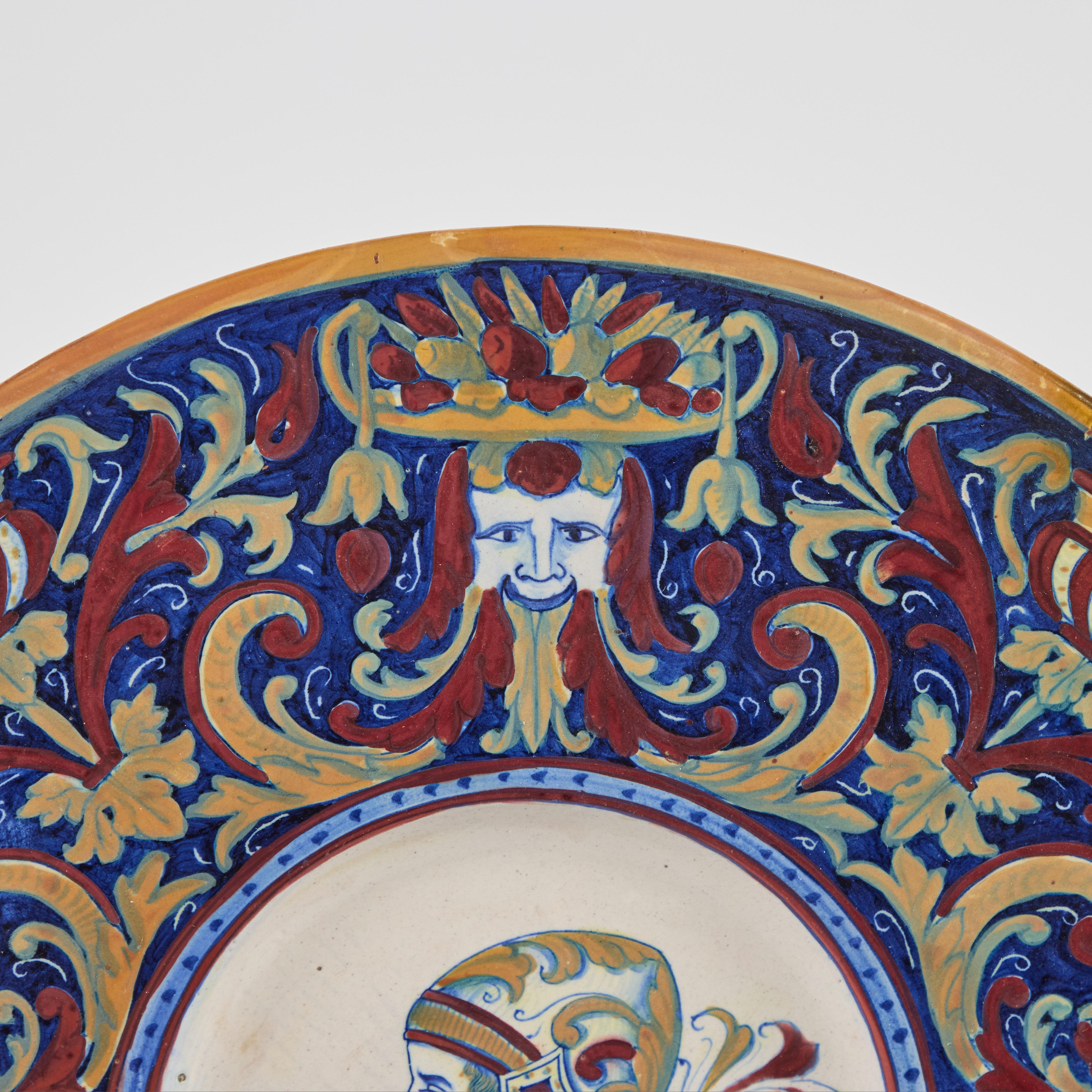 19th Century Italian Tin-Glazed Platters For Sale 7