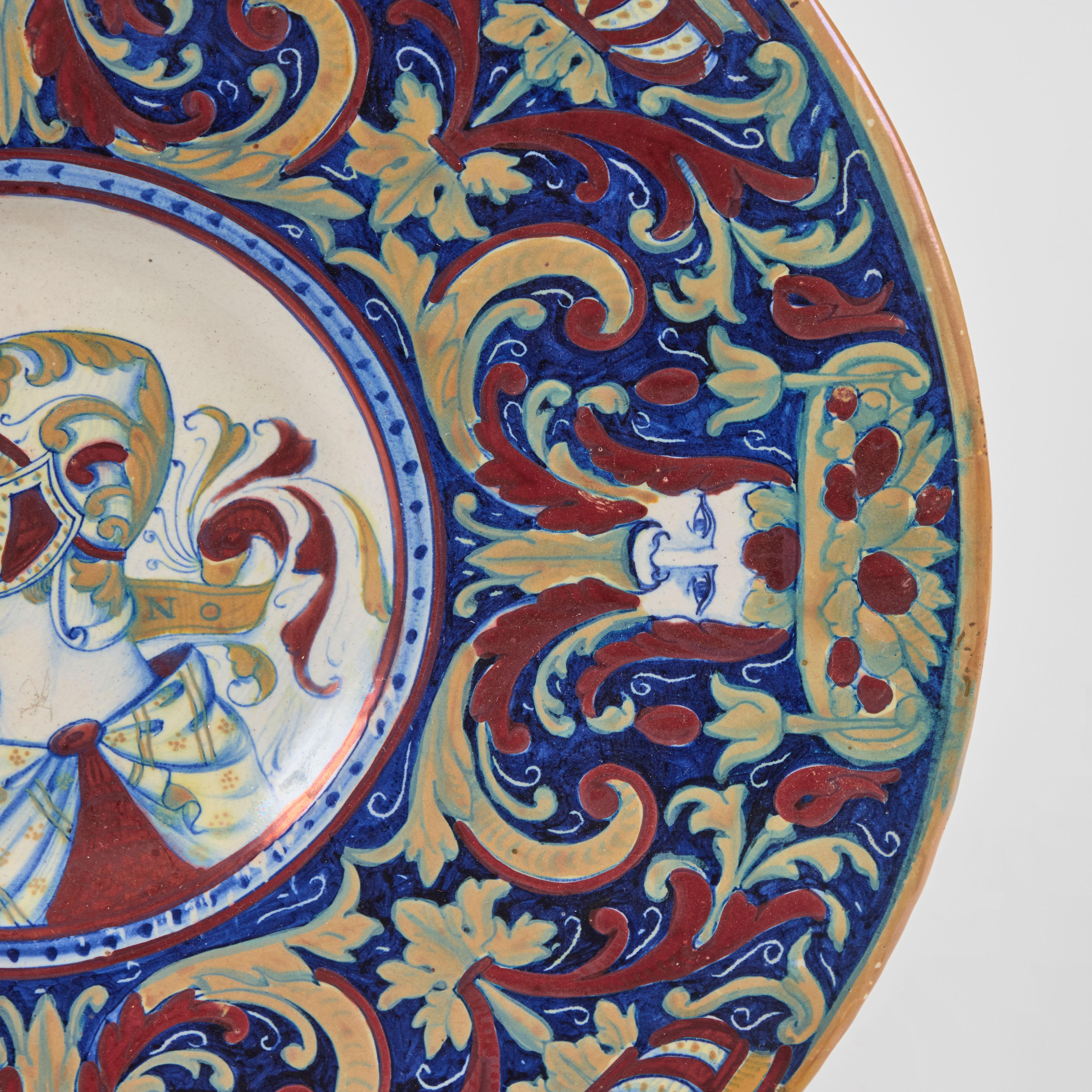 19th Century Italian Tin-Glazed Platters For Sale 8
