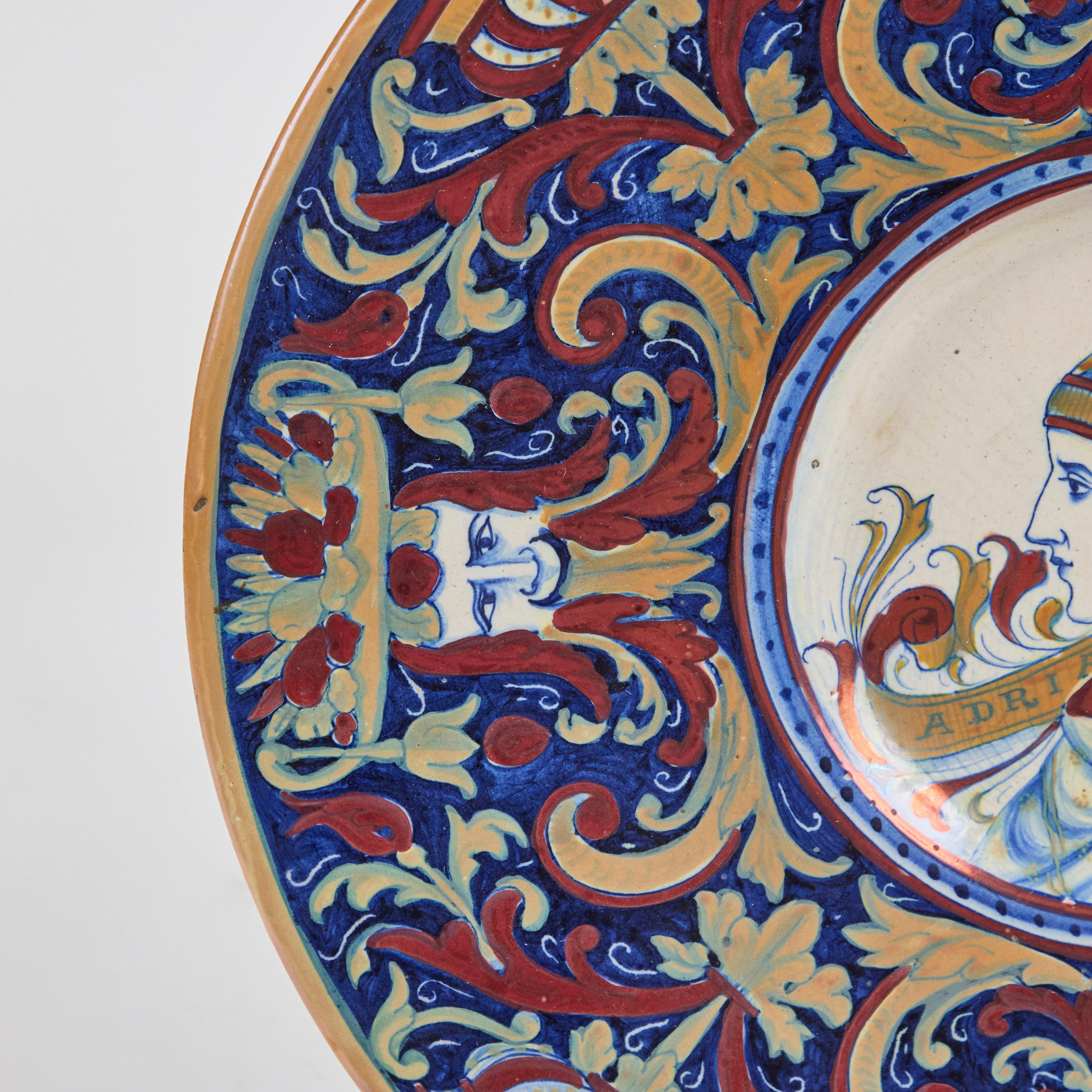 19th Century Italian Tin-Glazed Platters For Sale 9