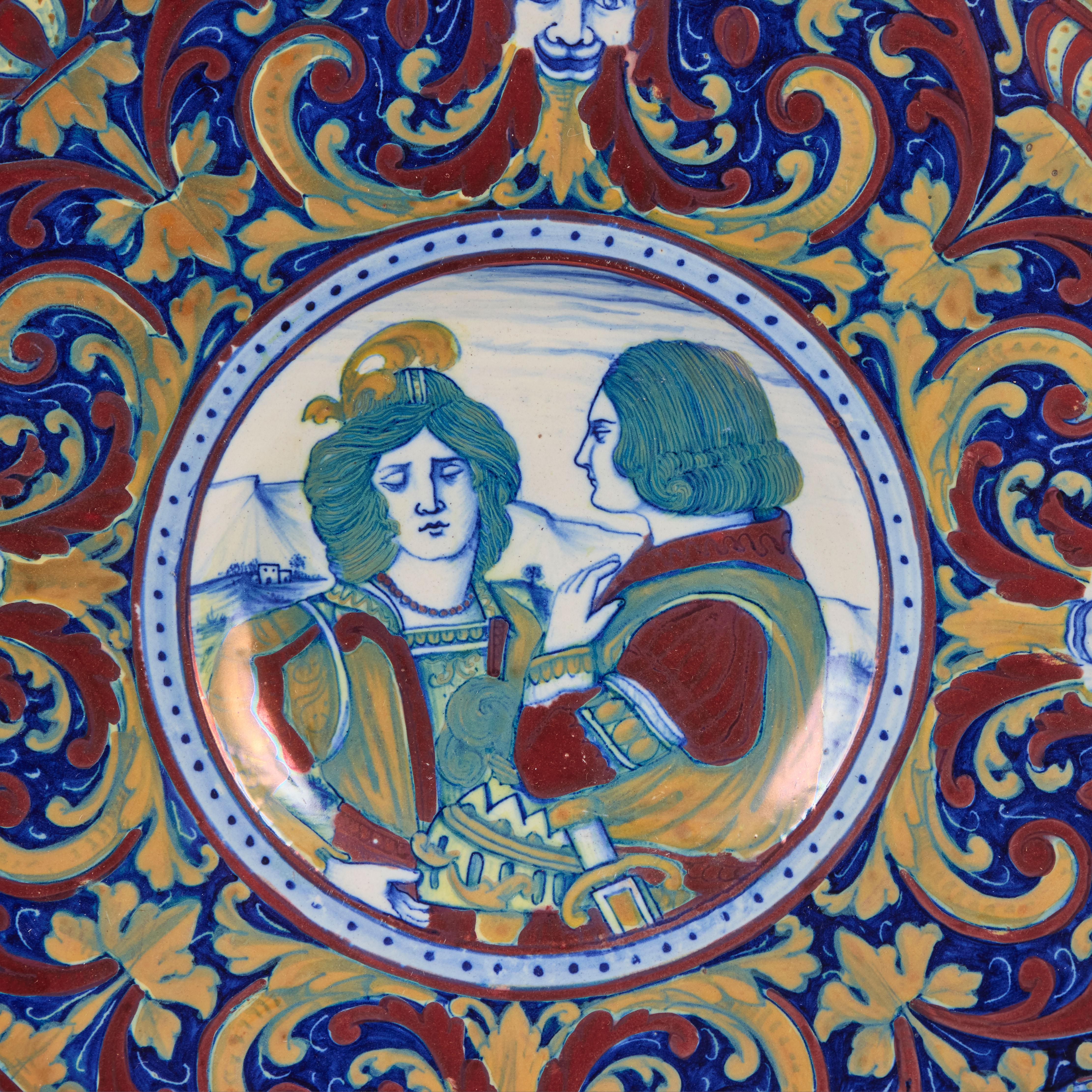 19th Century Italian Tin-Glazed Platters In Good Condition For Sale In Los Angeles, CA