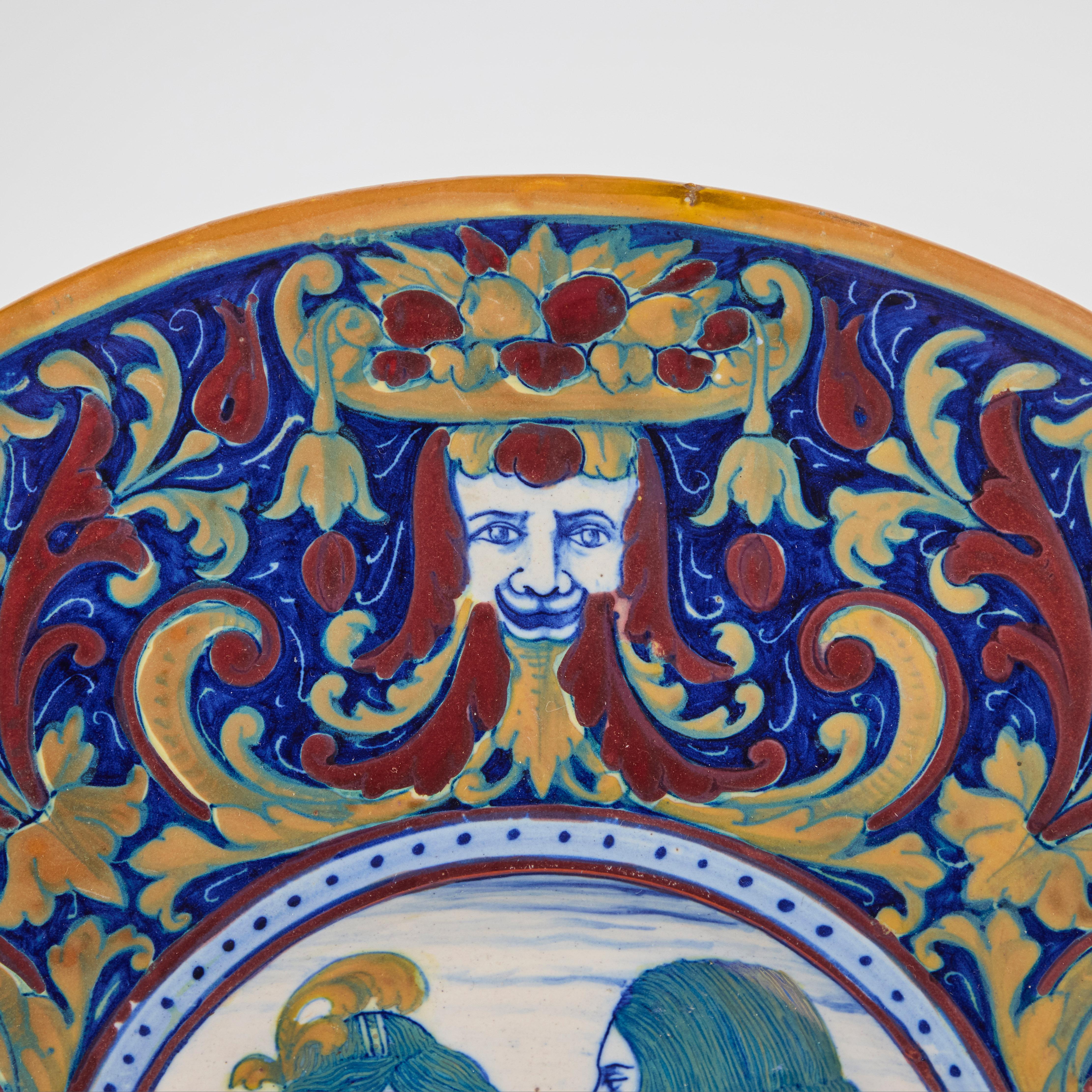 Ceramic 19th Century Italian Tin-Glazed Platters For Sale