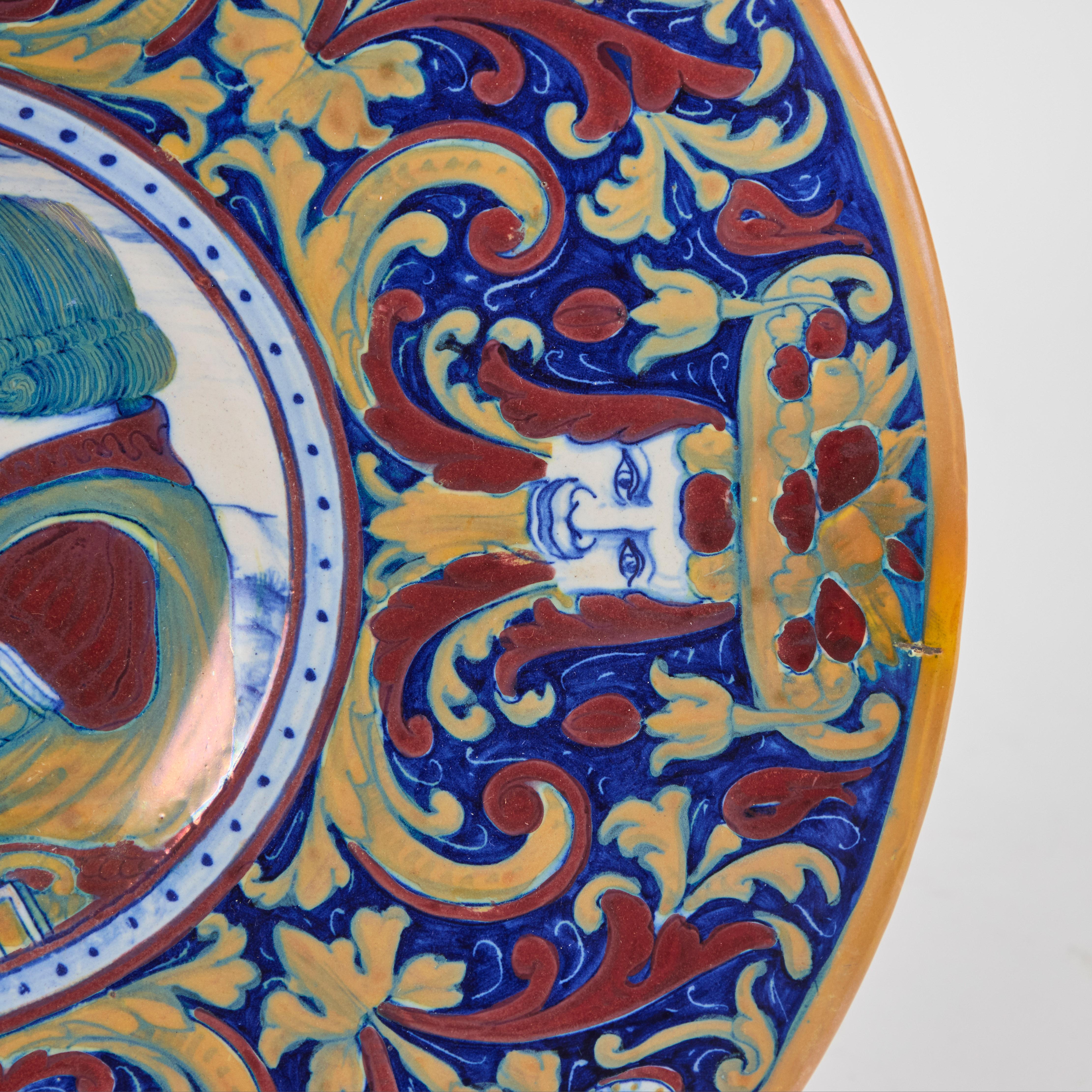 19th Century Italian Tin-Glazed Platters For Sale 1