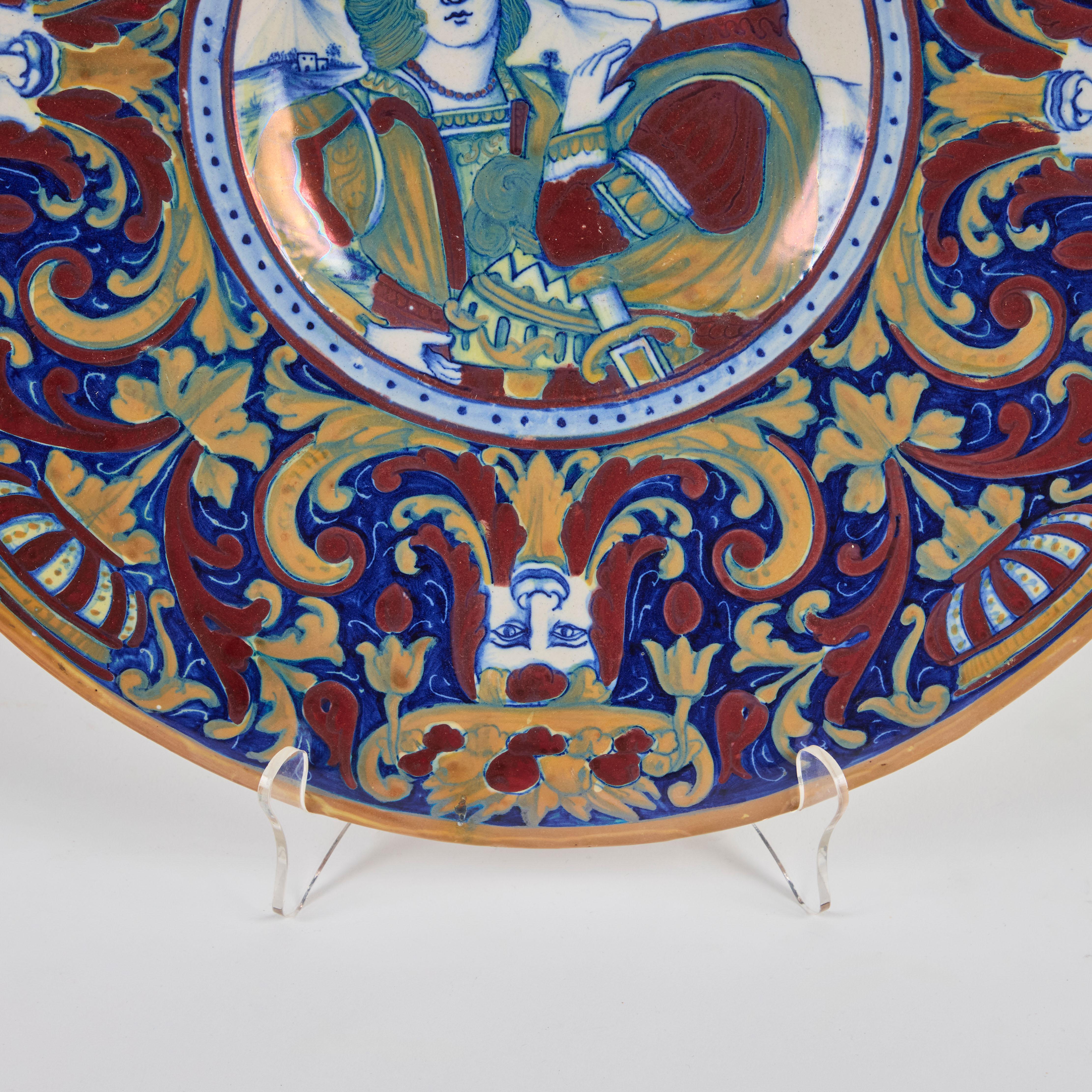 19th Century Italian Tin-Glazed Platters For Sale 2
