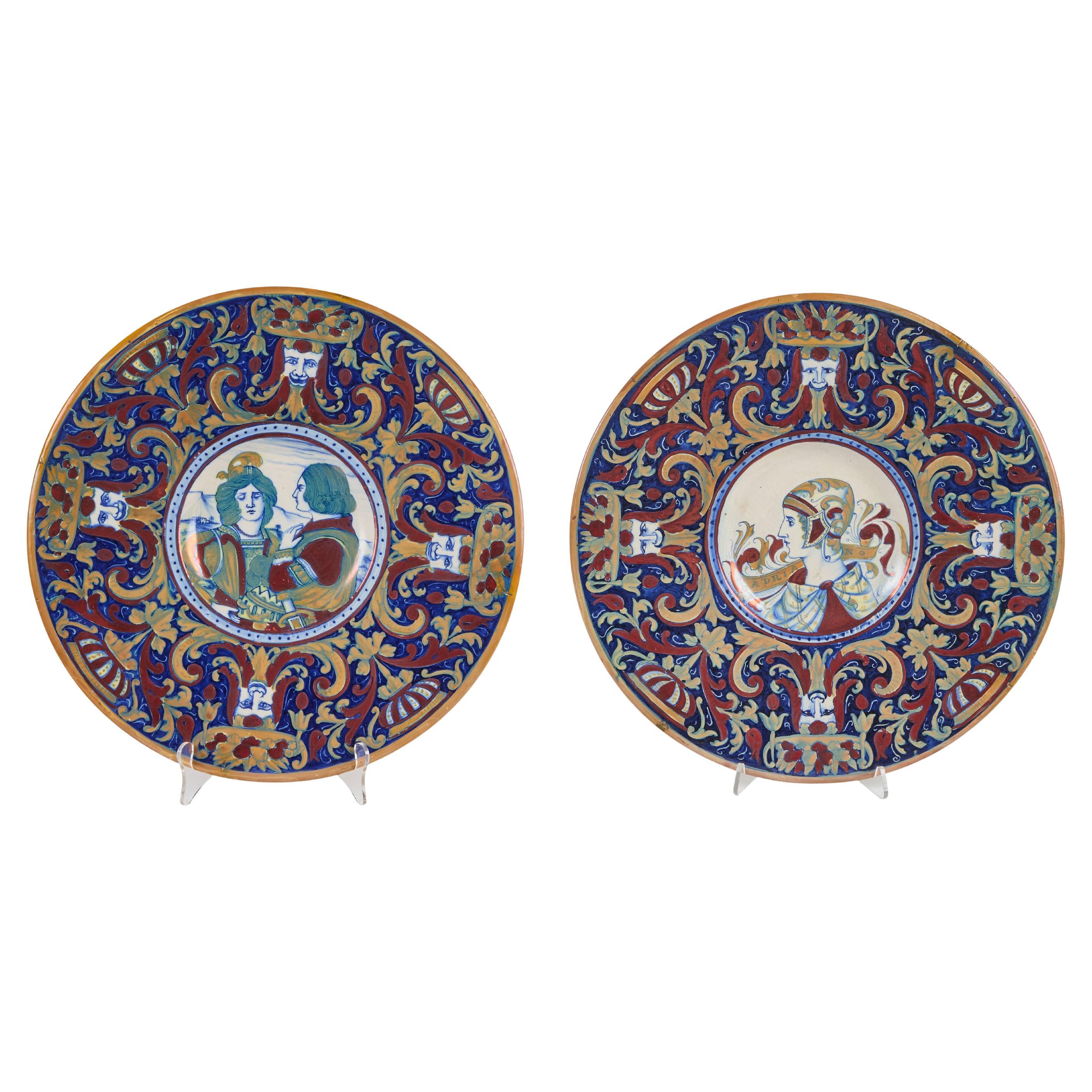 19th Century Italian Tin-Glazed Platters