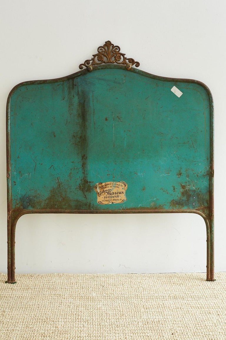 19th Century Italian Tole Headboard and Footboard at 1stDibs