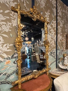 19th Century Italian Tree Form Giltwood Mirror