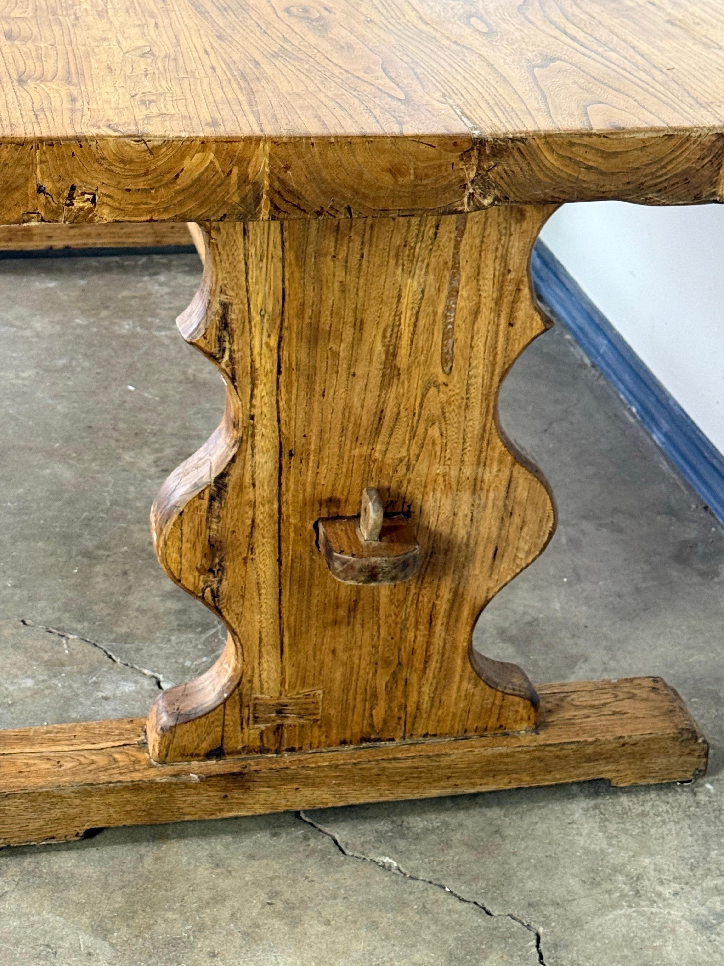 19th Century Italian Trestle Style Table For Sale 2