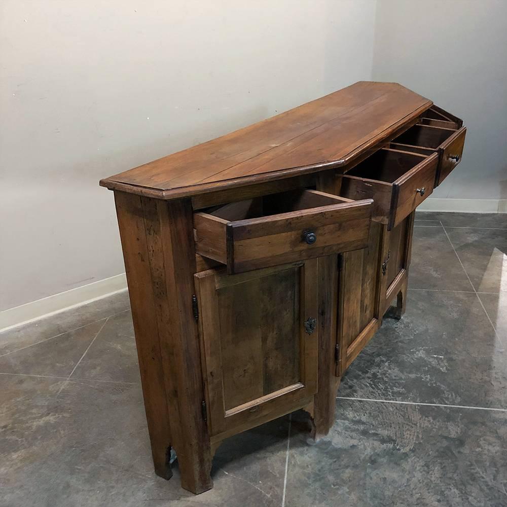 19th Century Italian Tuscan Rustic Walnut Buffet 1