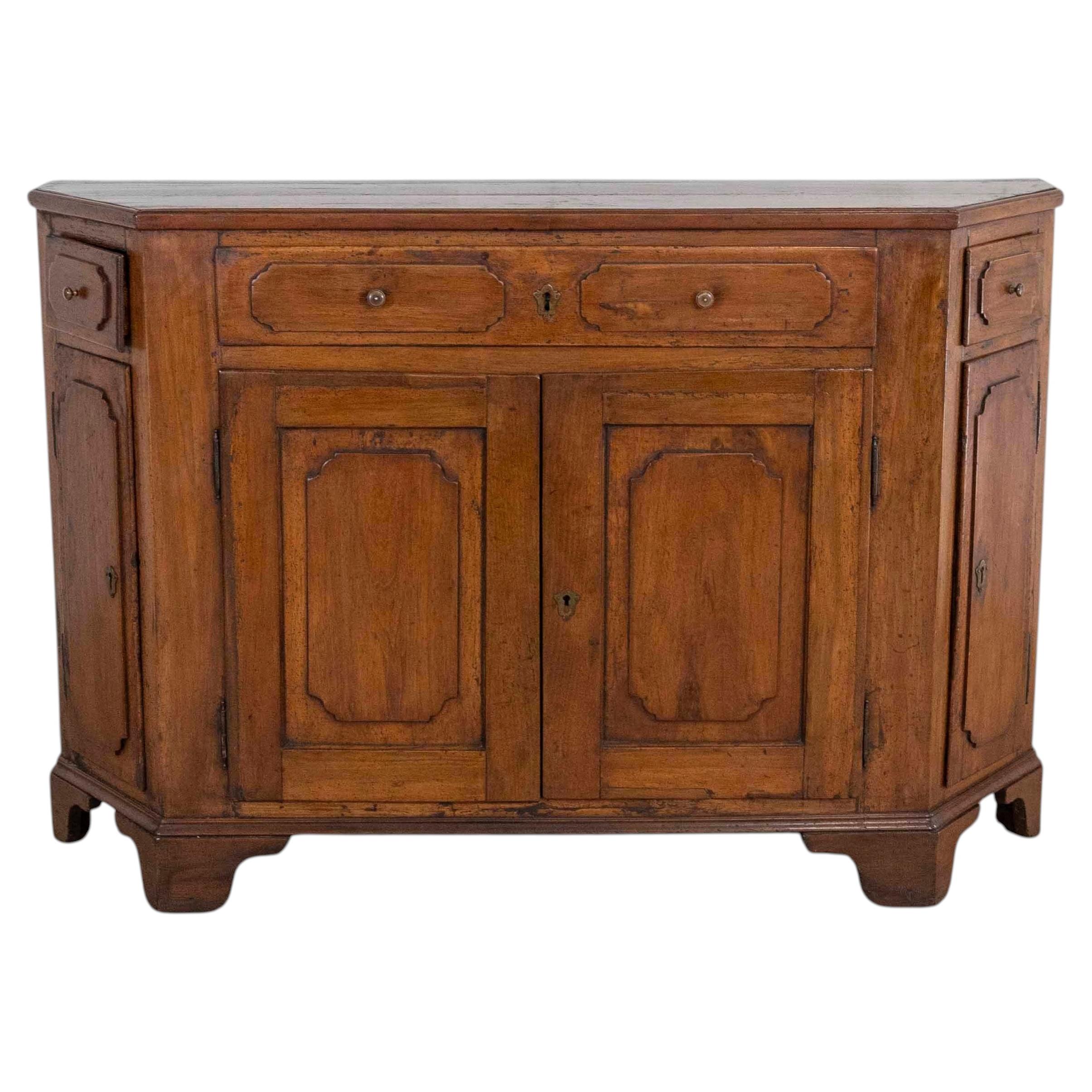 19th Century Italian Tuscan Walnut Sideboard