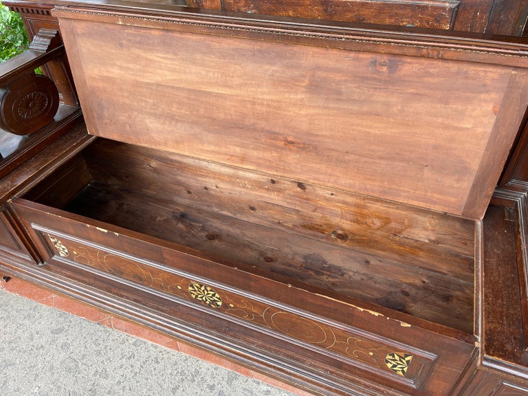 19th Century Italian Tuscany Renaissance Revival Walnut Inlay Blanket ...