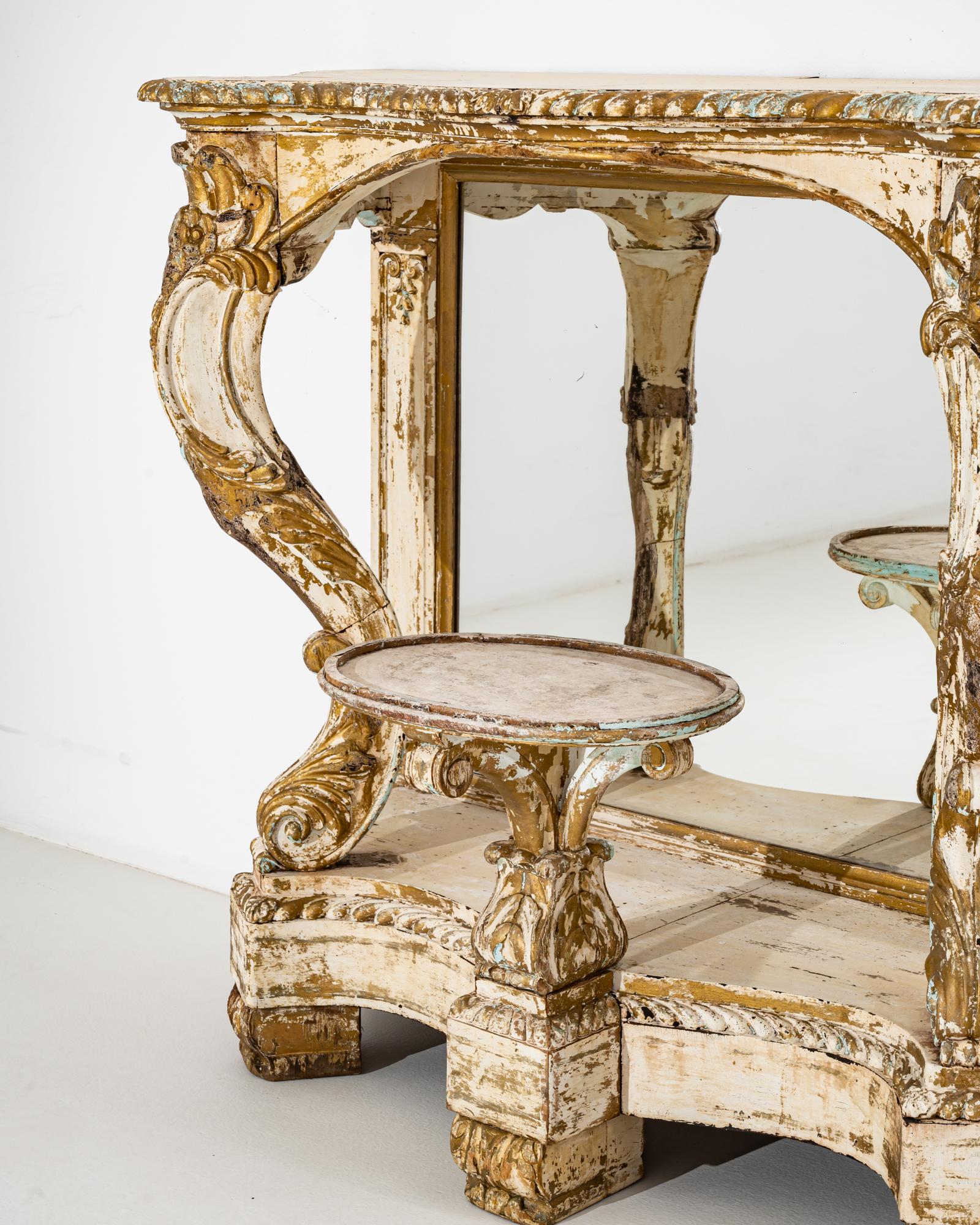 19th Century Italian Vanity Table with Mirror For Sale 2