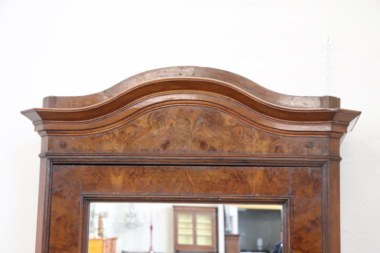 19th Century Italian Veneered Walnut Wardrobe Or Armoire With
