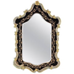 19th Century Italian Venetian Etched Wall Mirror