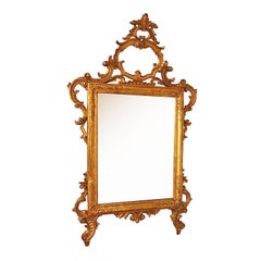 Miroir en bois doré vénitien italien du XIXe siècle