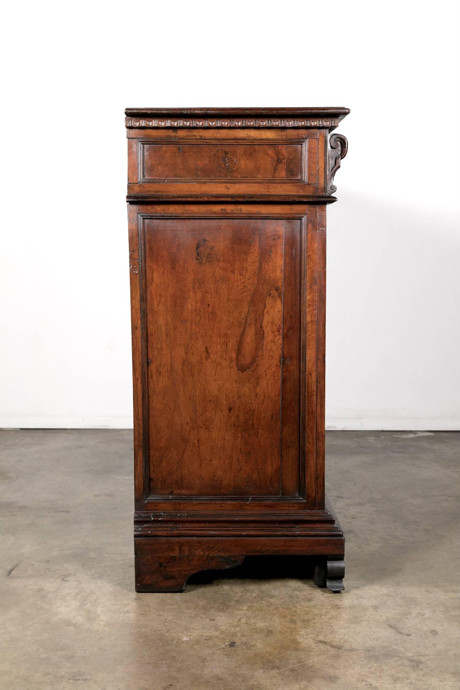 19th Century Italian Walnut Buffet with Bookmatched Front 7