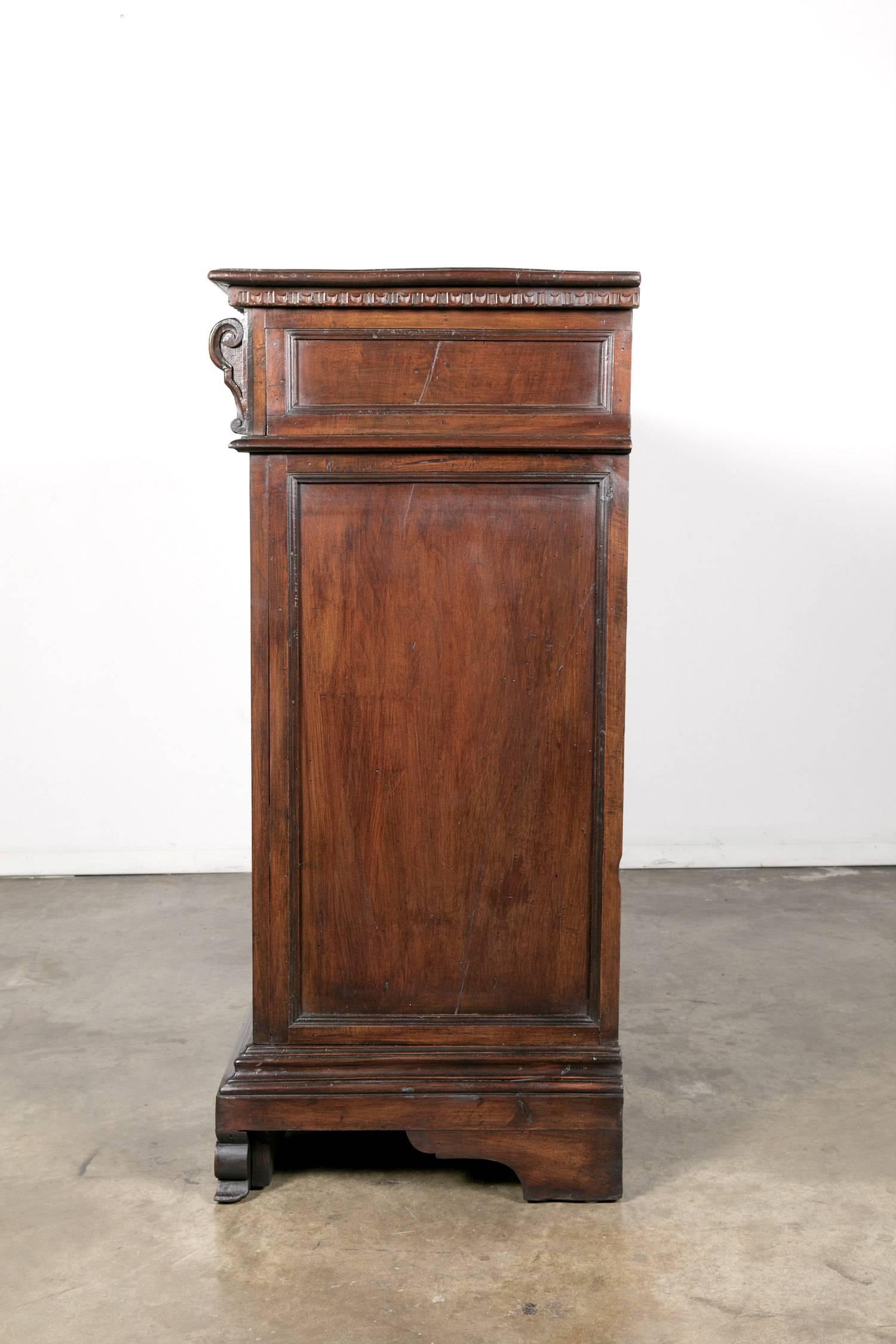 19th Century Italian Walnut Buffet with Bookmatched Front 6