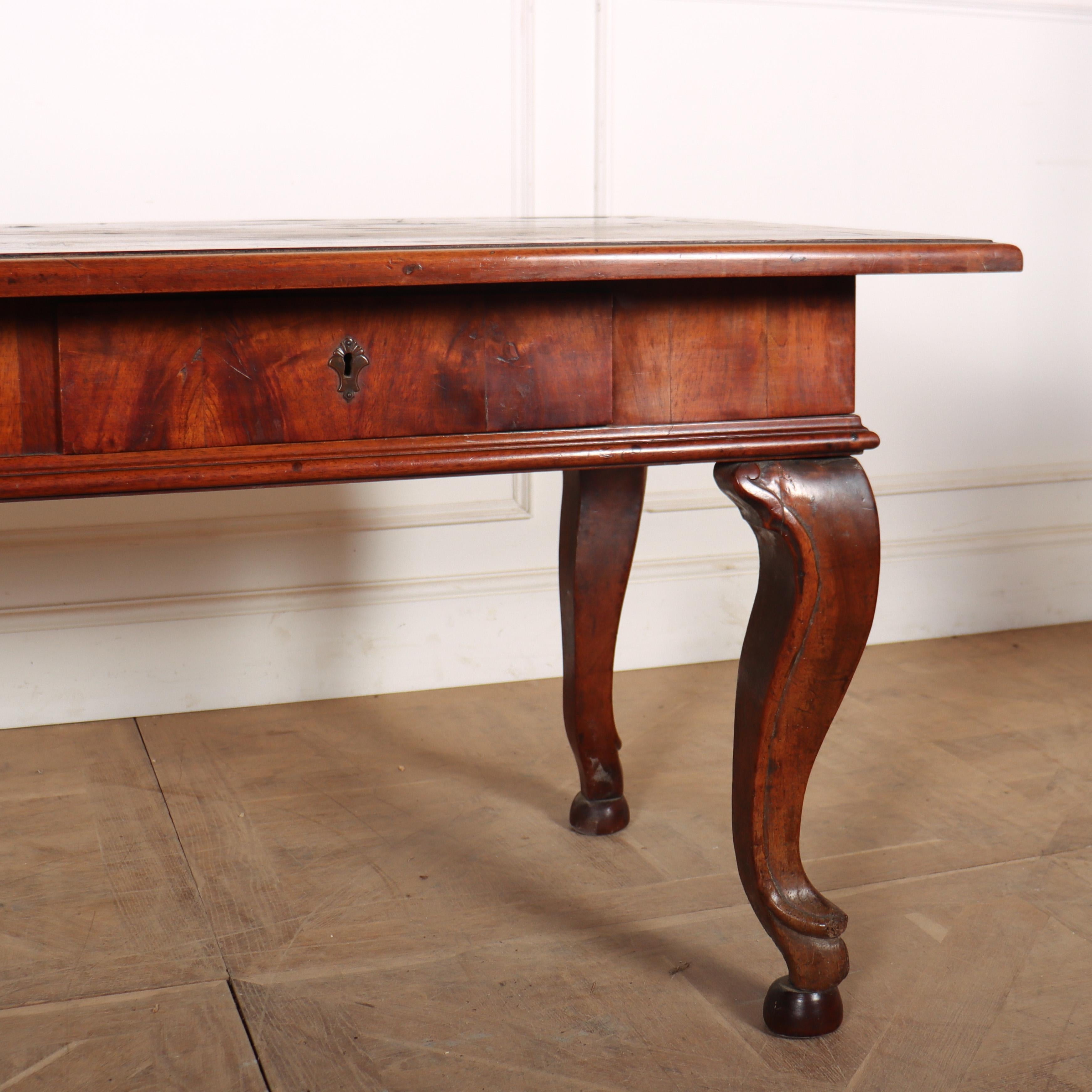 19th Century Italian Walnut Center Table For Sale 1