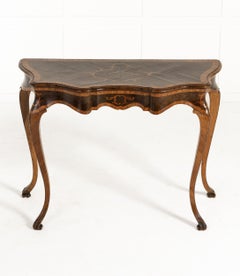 19th Century Italian Walnut Console Table