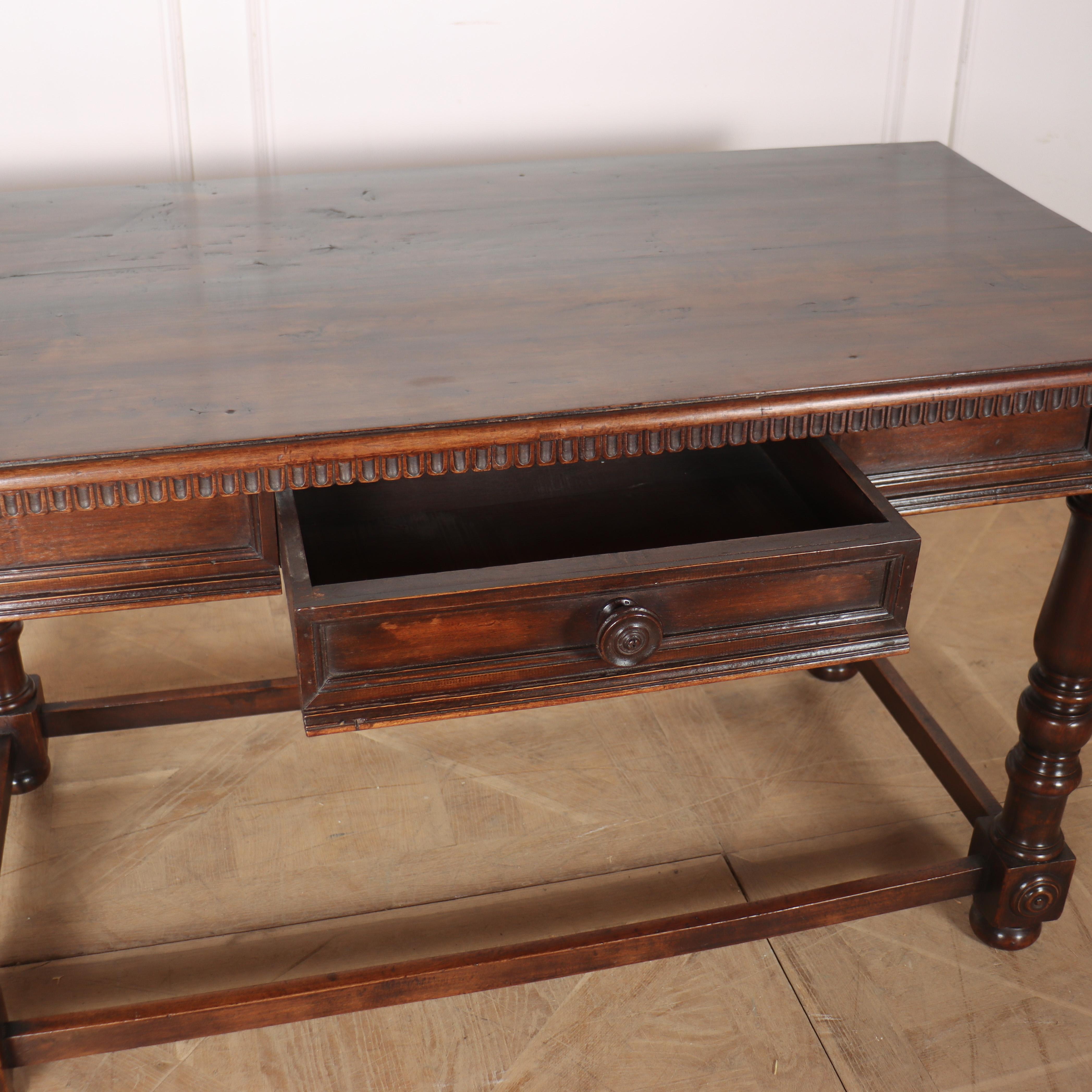19th Century Italian Walnut Desk in vendita 1