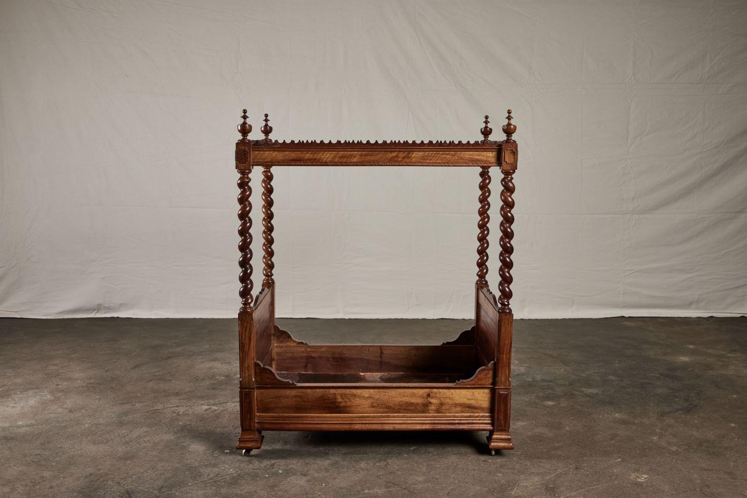 Early 19th century Italian walnut dog bed.