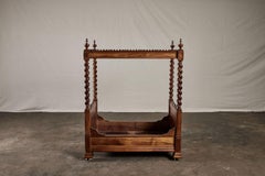 19th Century Italian Walnut Dog Bed