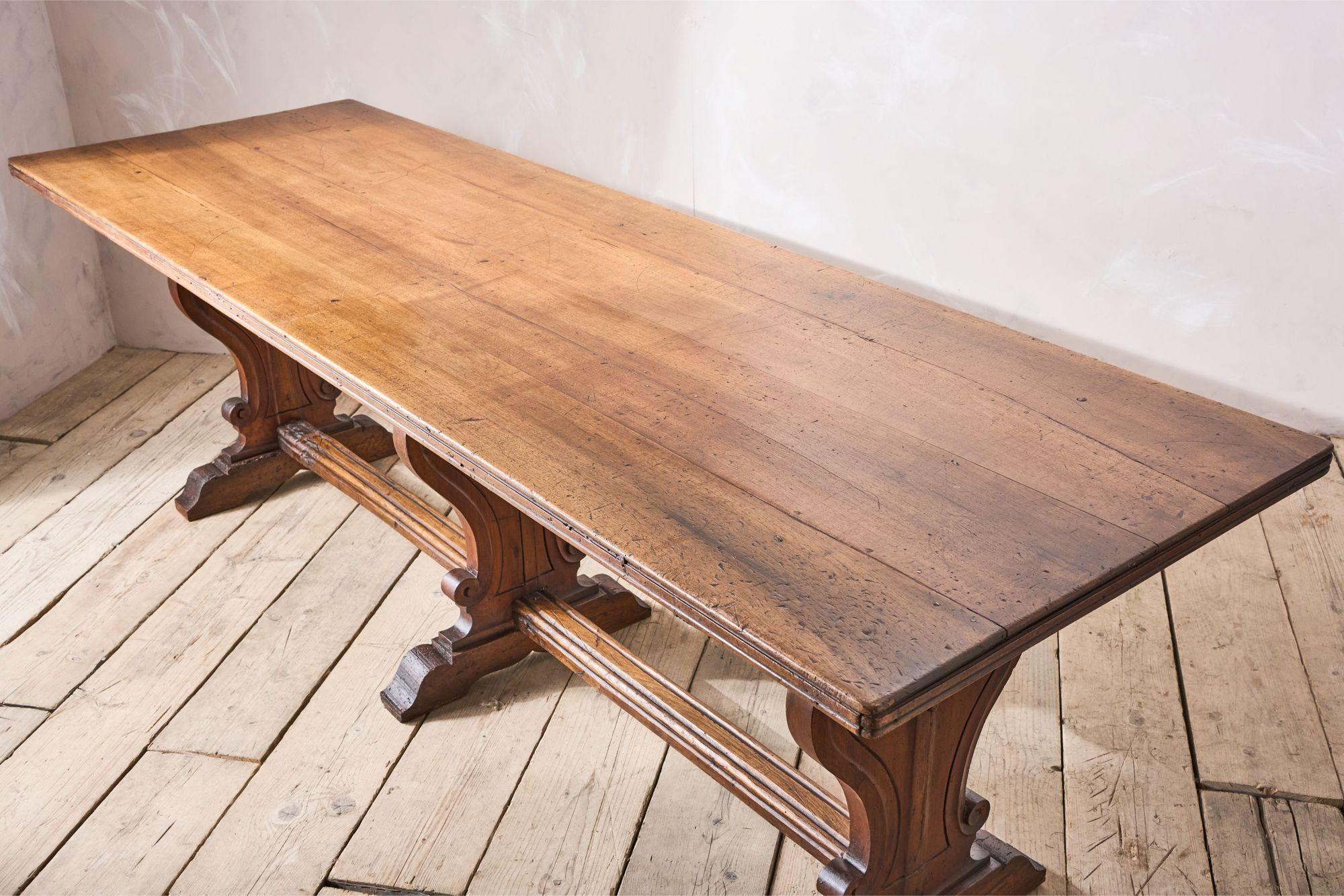 19th Century Italian walnut Drapers table 1