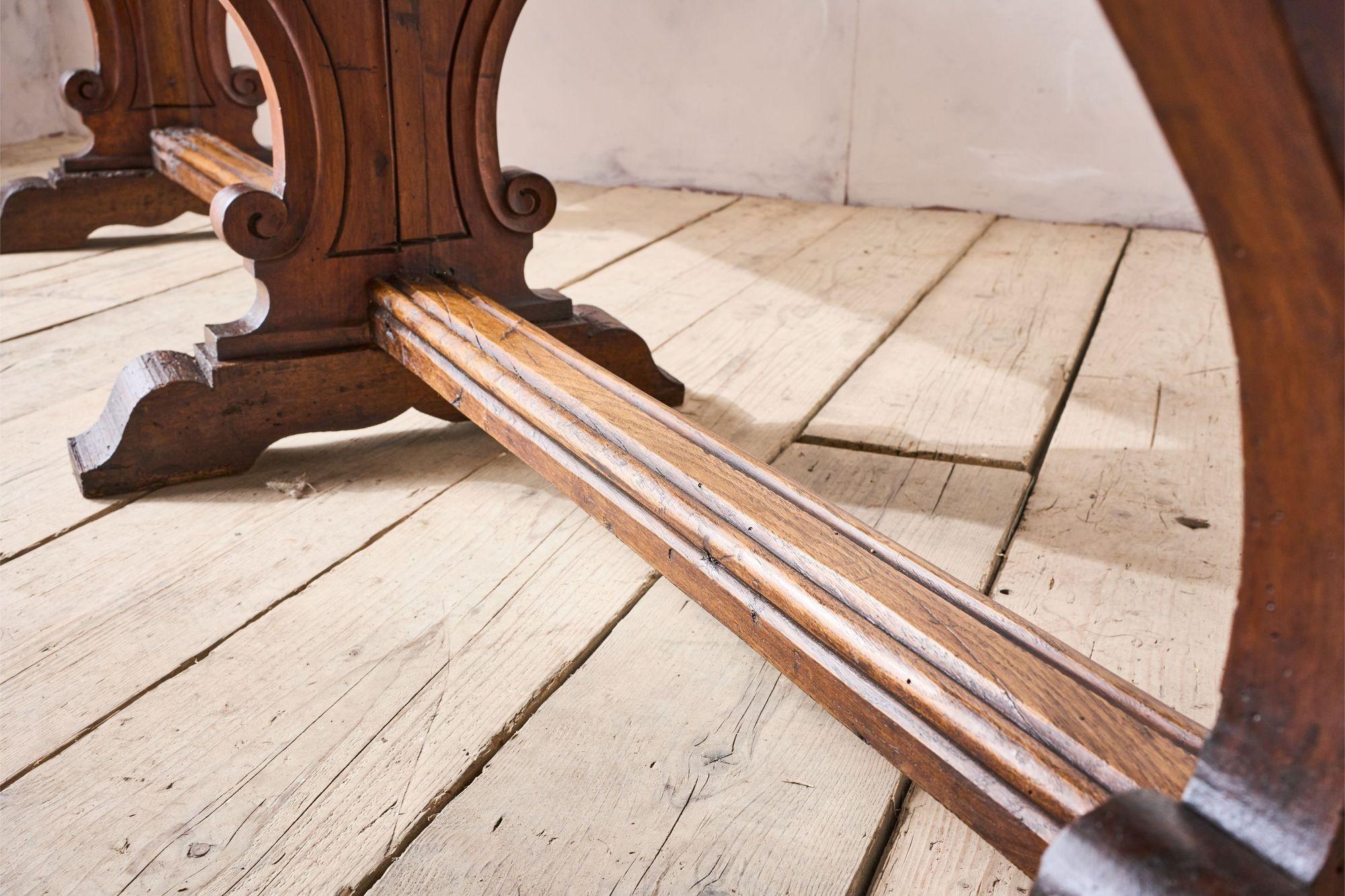 19th Century Italian walnut Drapers table 3