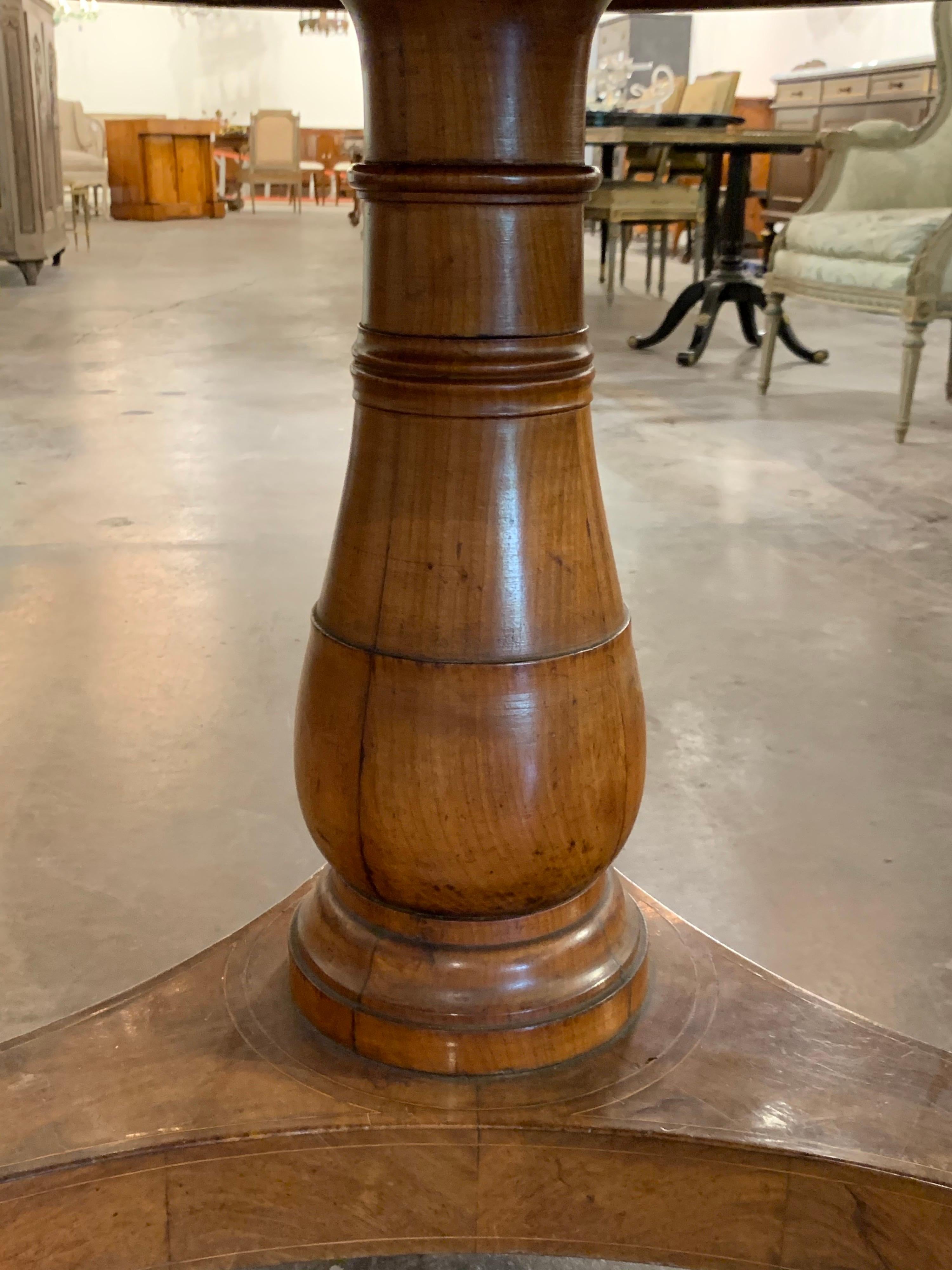 Inlay 19th Century Italian Walnut Inlaid Side Table