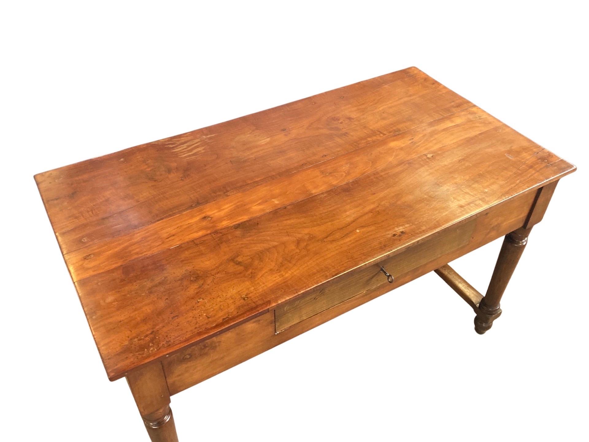Rustic 19th Century Italian Walnut Kitchen Table / Writing Desk