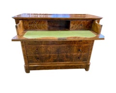 19th Century Italian Walnut Carlo X Commode / Butler's Desk