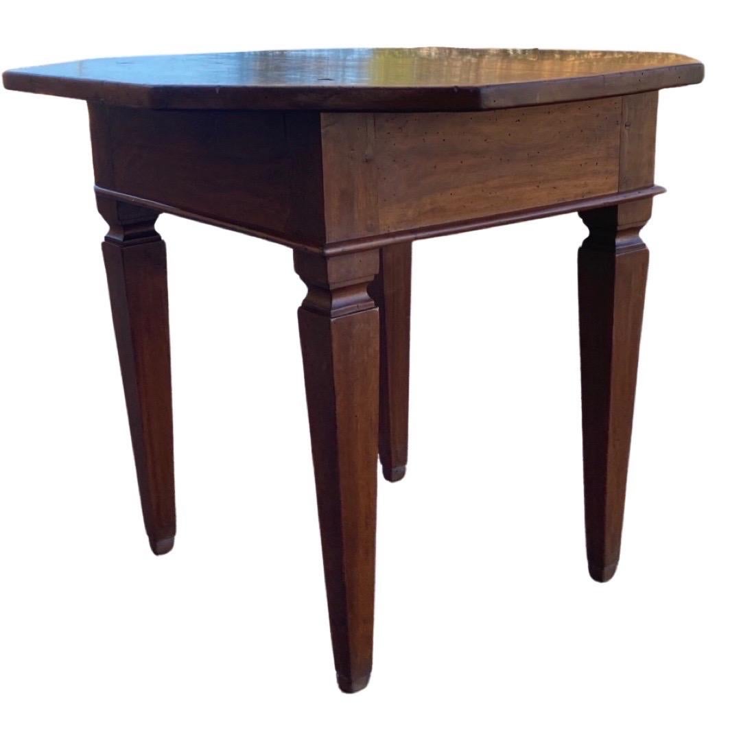 19th Century Italian Walnut Octagonal Side Table / Center Table 2